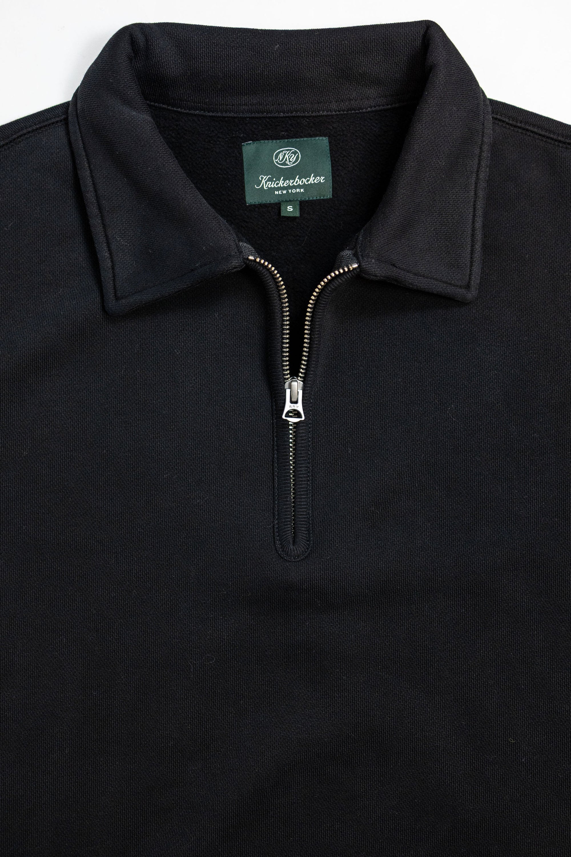 Knickerbocker Stadium Loft Knit Quarter Zip - Black