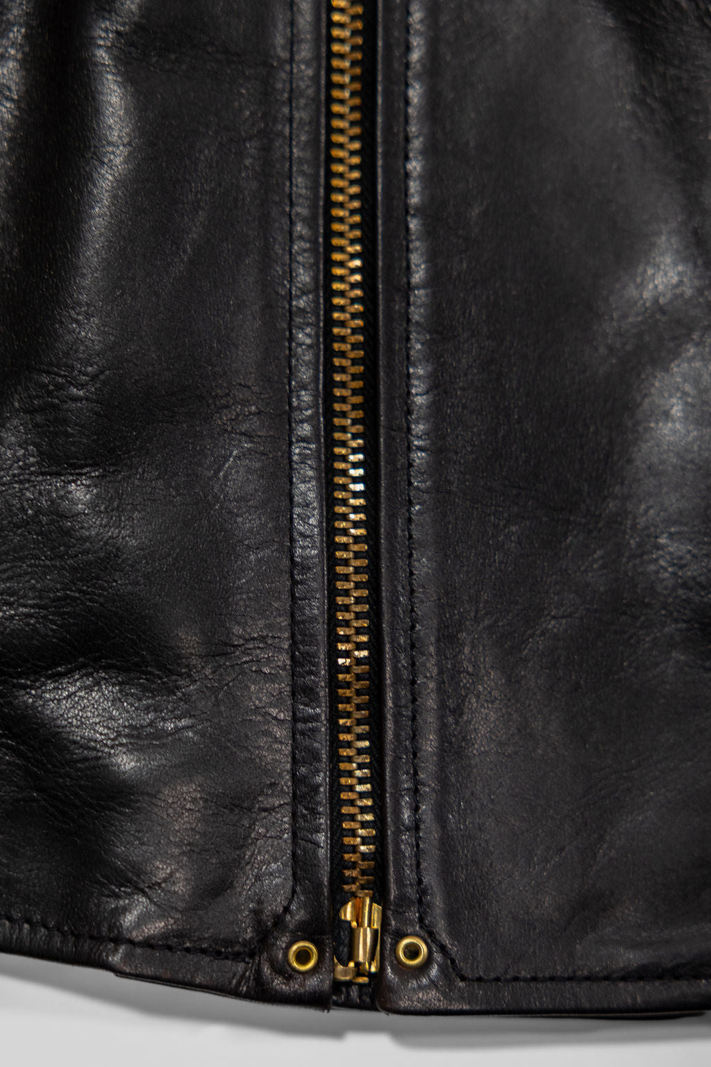 Attractions 379 Horsehide Double Flats Jacket - Black