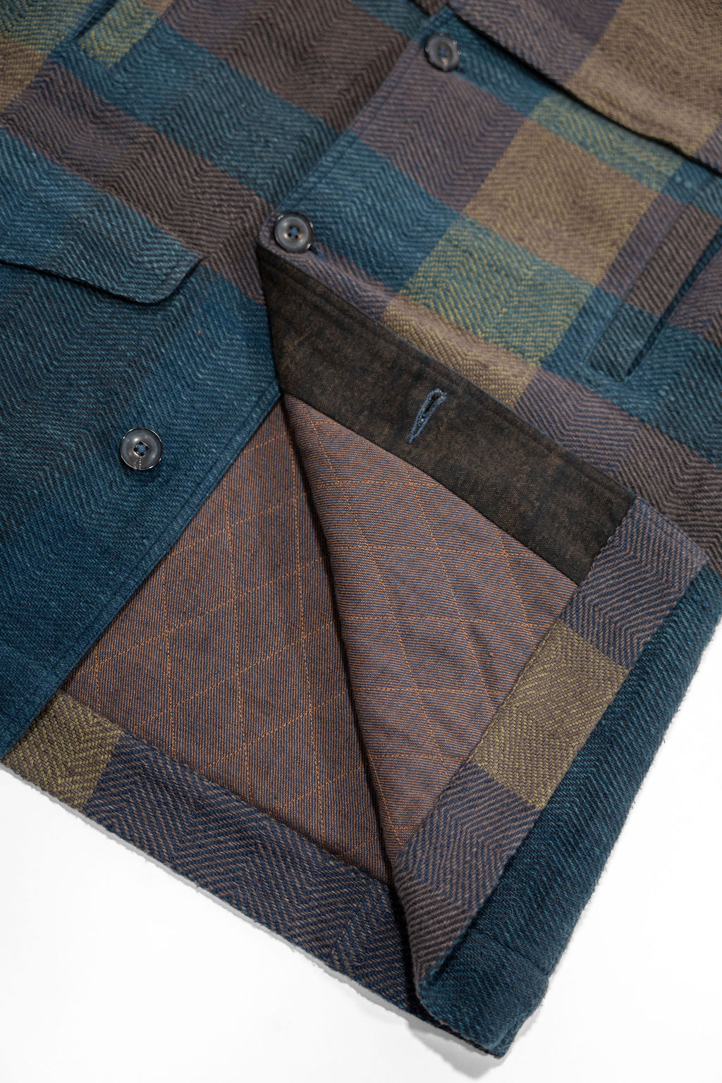 Indi + Ash Braulio Barn Coat - Handspun Herringbone Blanket Plaid