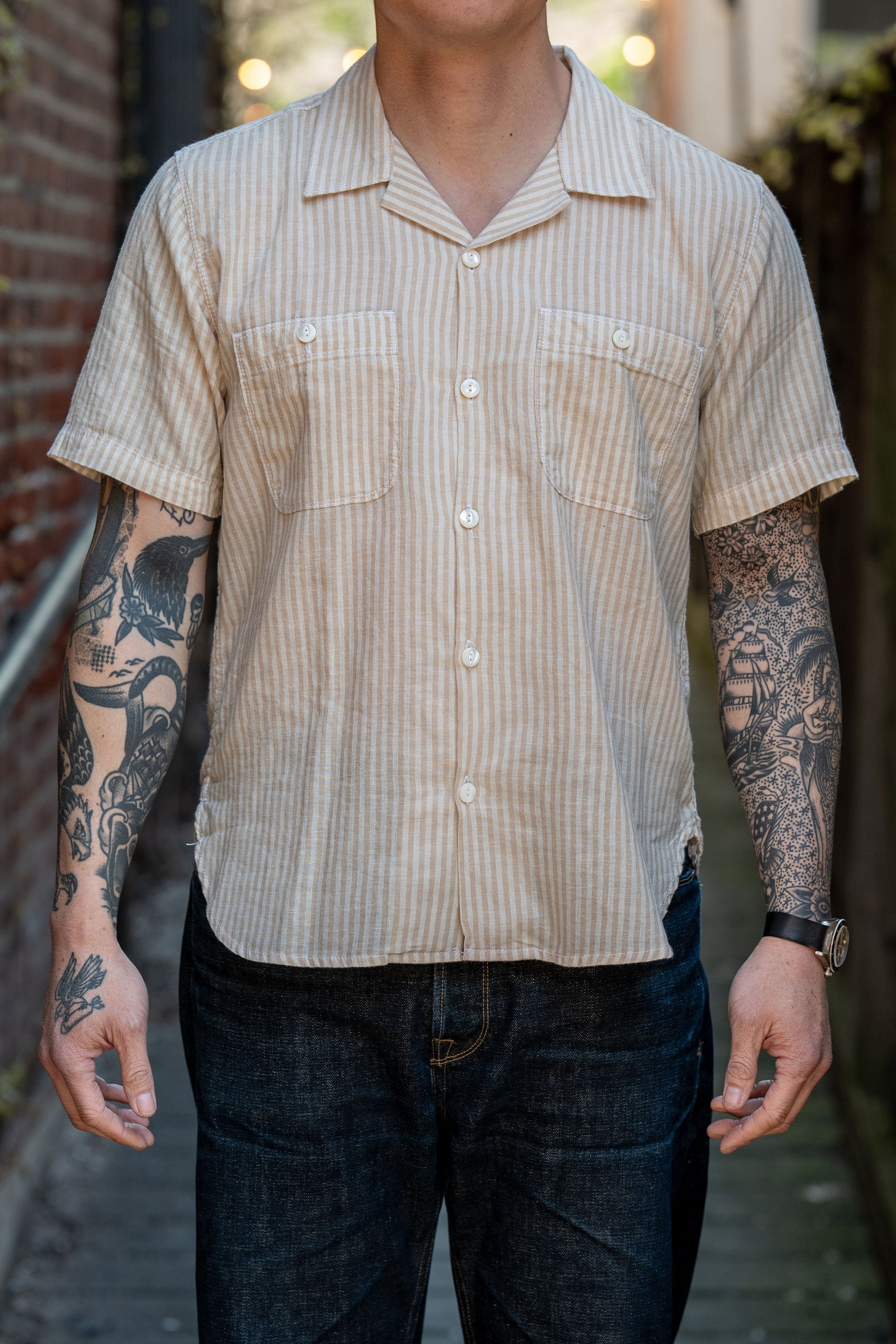 Freenote Cloth Dayton - Tan Stripe