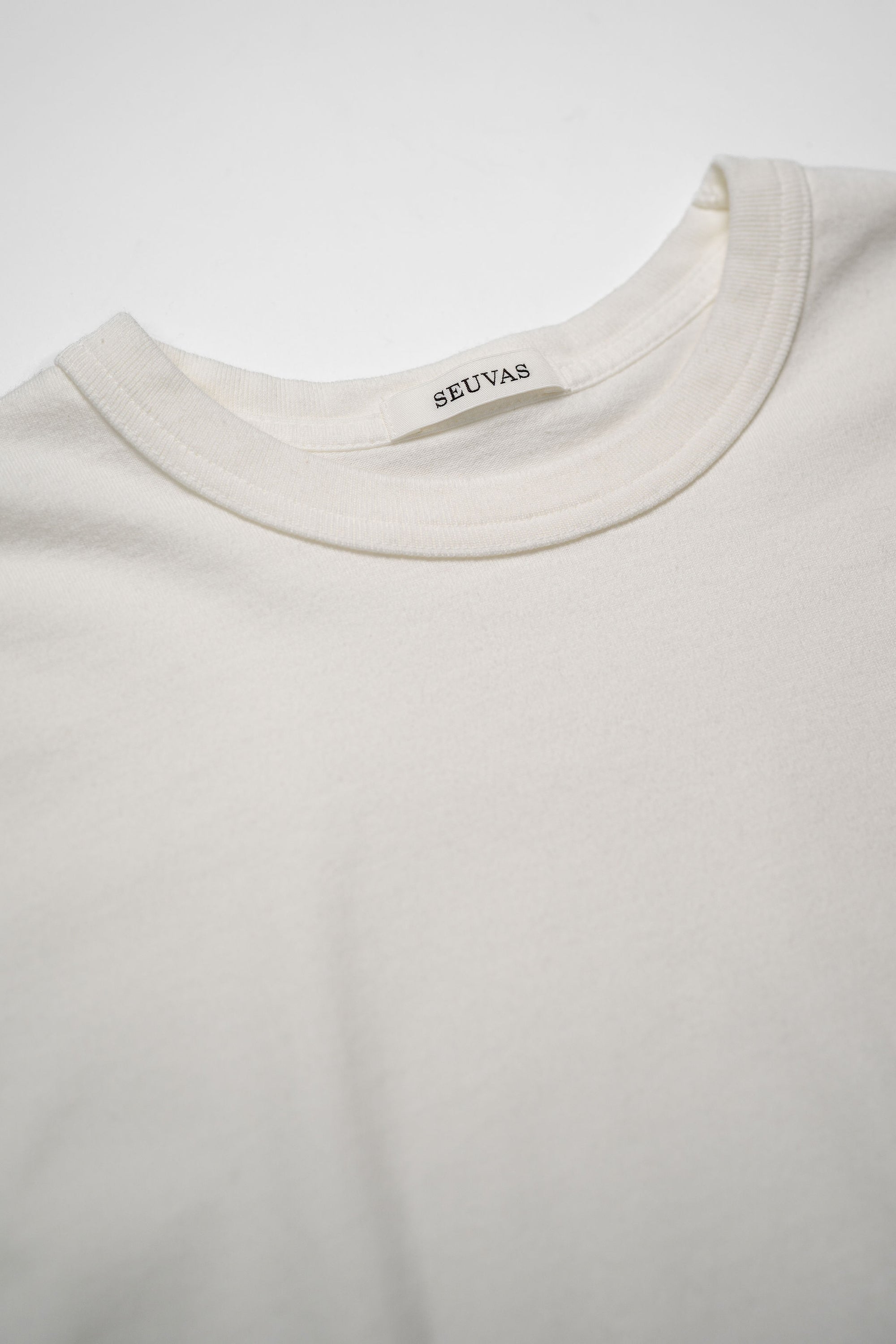 Seuvas Cotton Crew Neck Tee - White