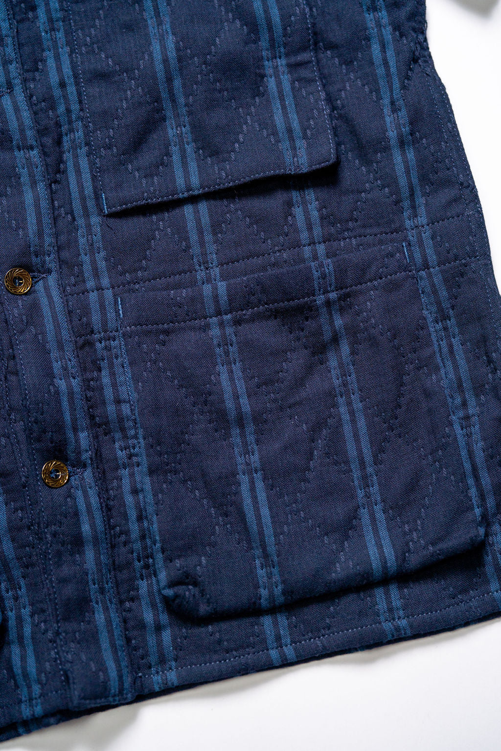 Indigofera Rivera - Indigo Sashiko Stripe