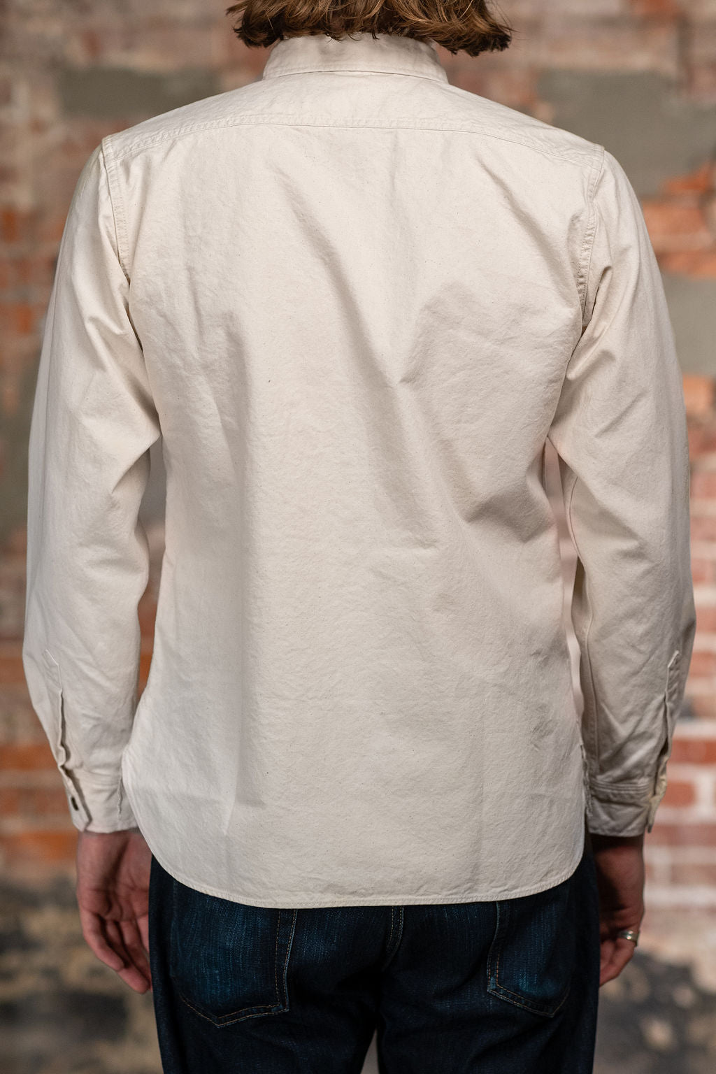 Seuvas 8oz Canvas Flap Work Shirt - Natural