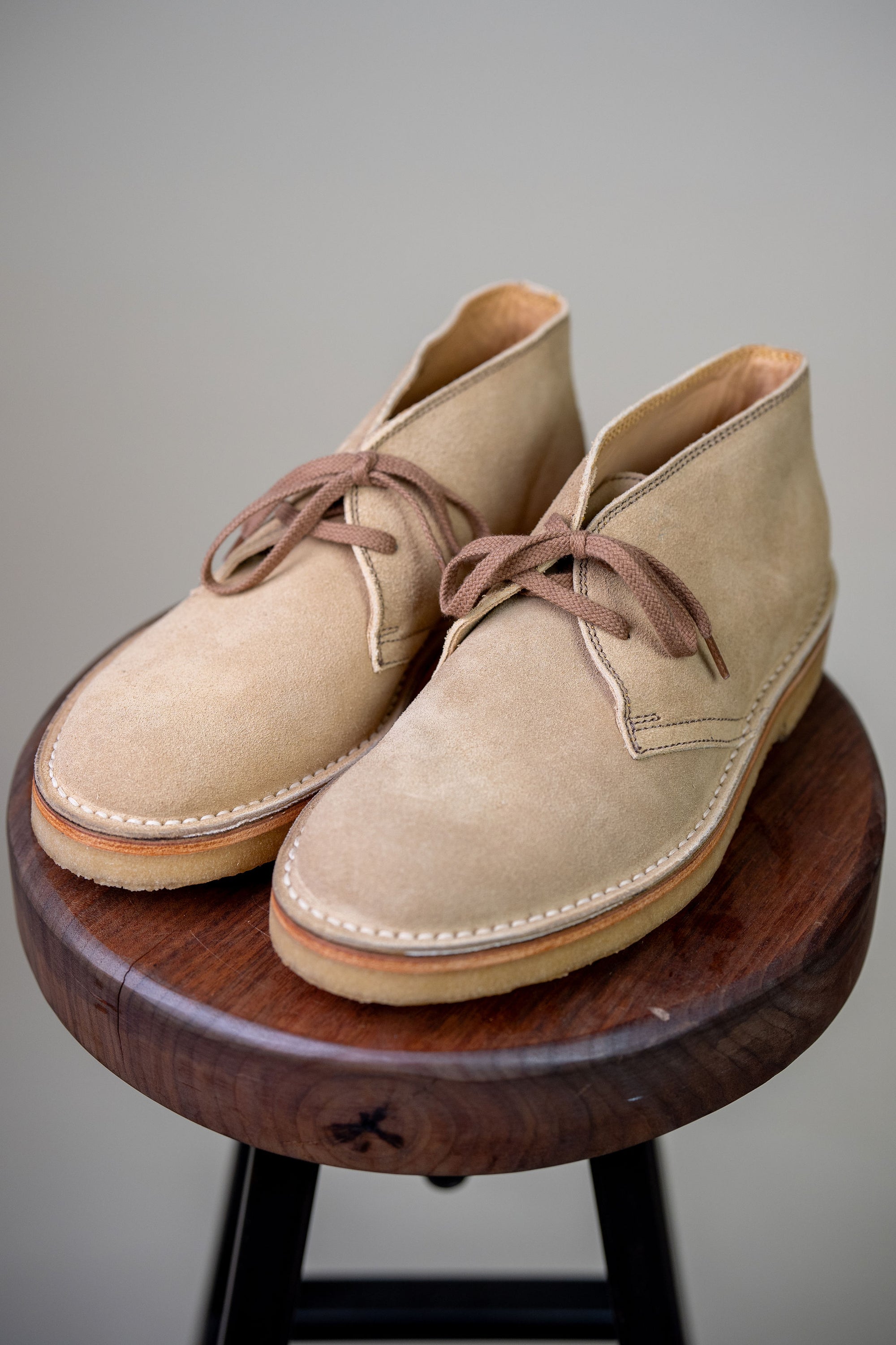 John Lofgren Military Desert Boots Japanese Suede Sand Franklin Poe