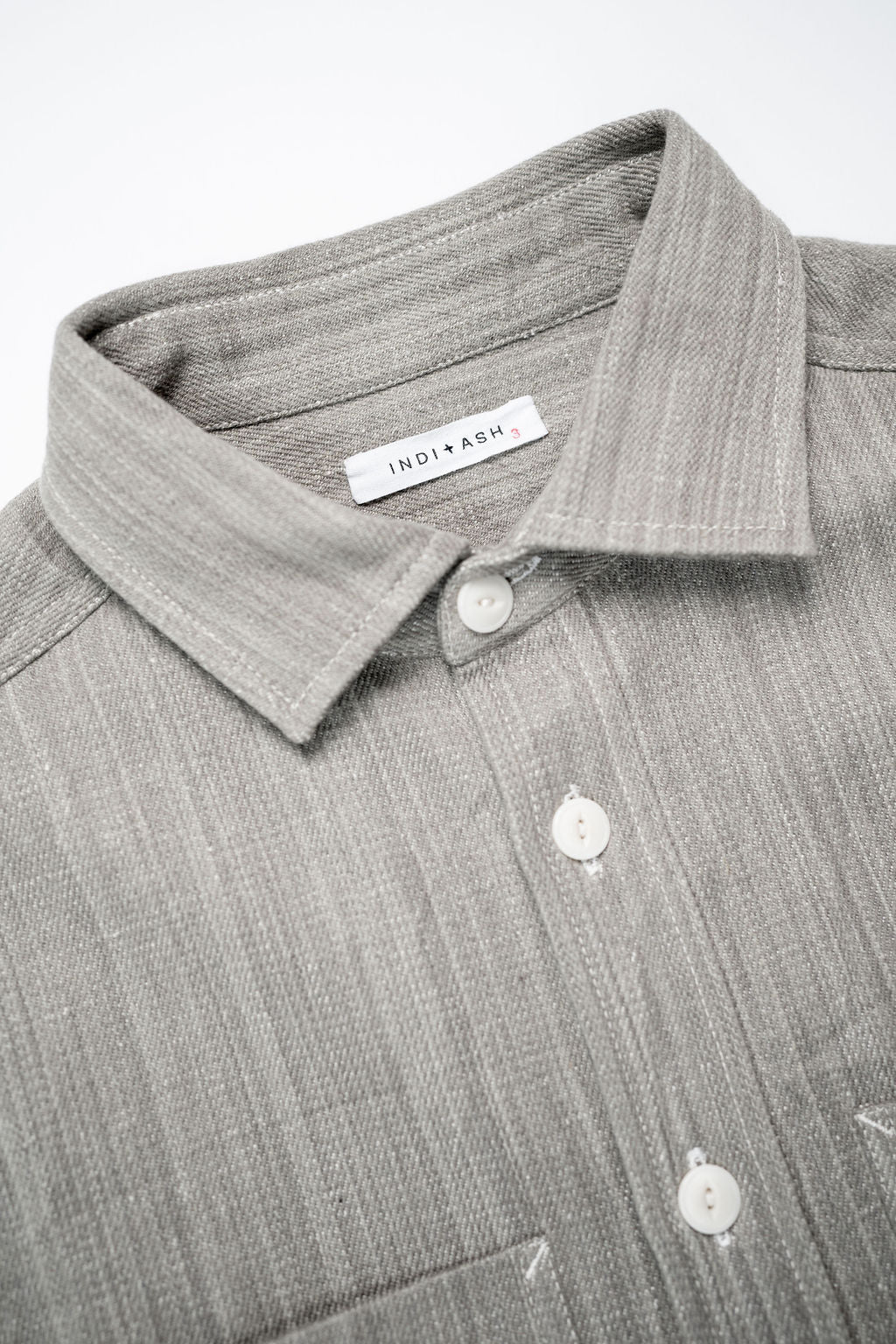 Indi + Ash Ames Workshirt - Iron Grey Handwoven Denim