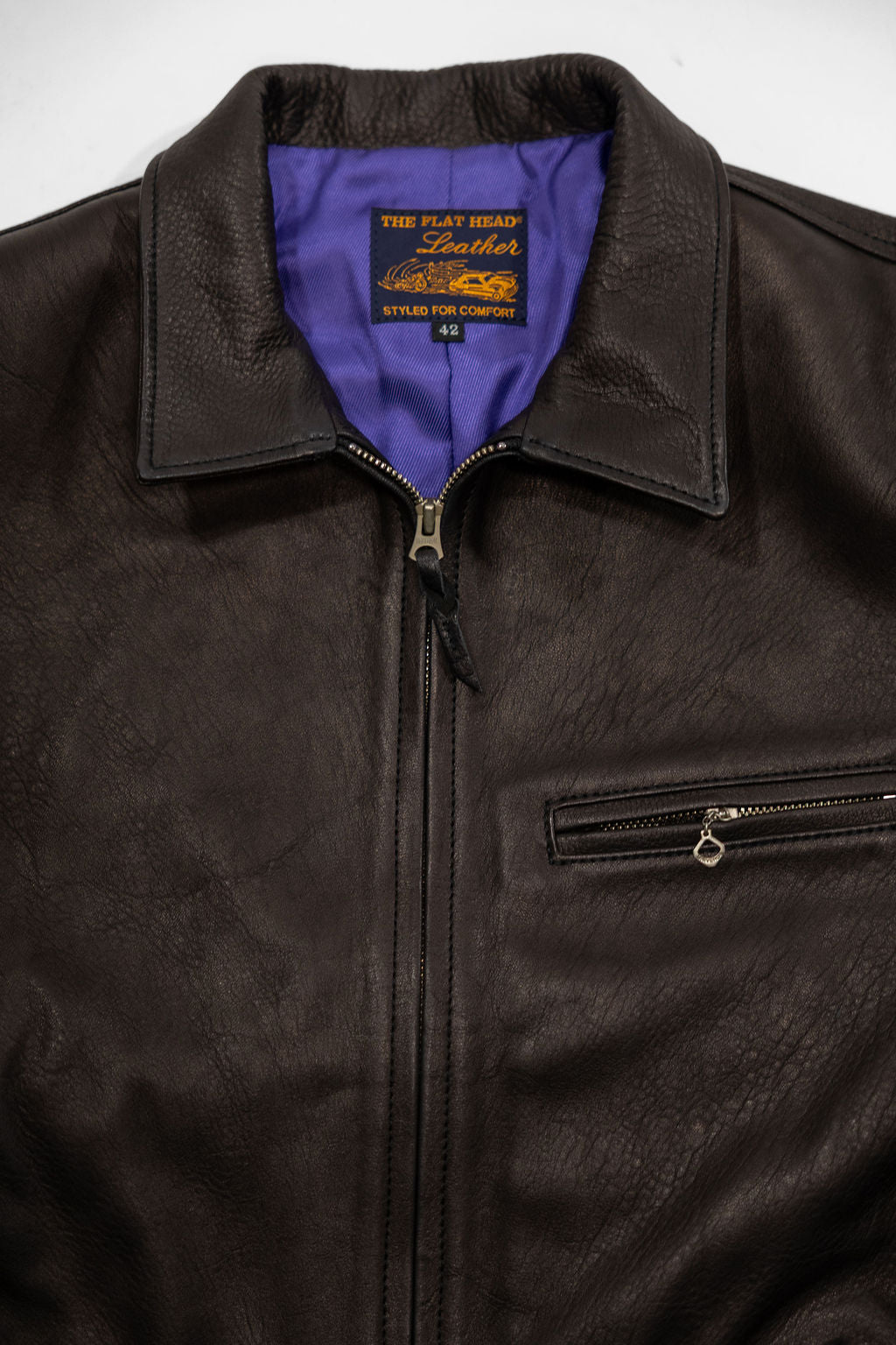 The Flat Head FN-LJ-DS005 Deerskin Sunset Trail Leather Jacket - Black