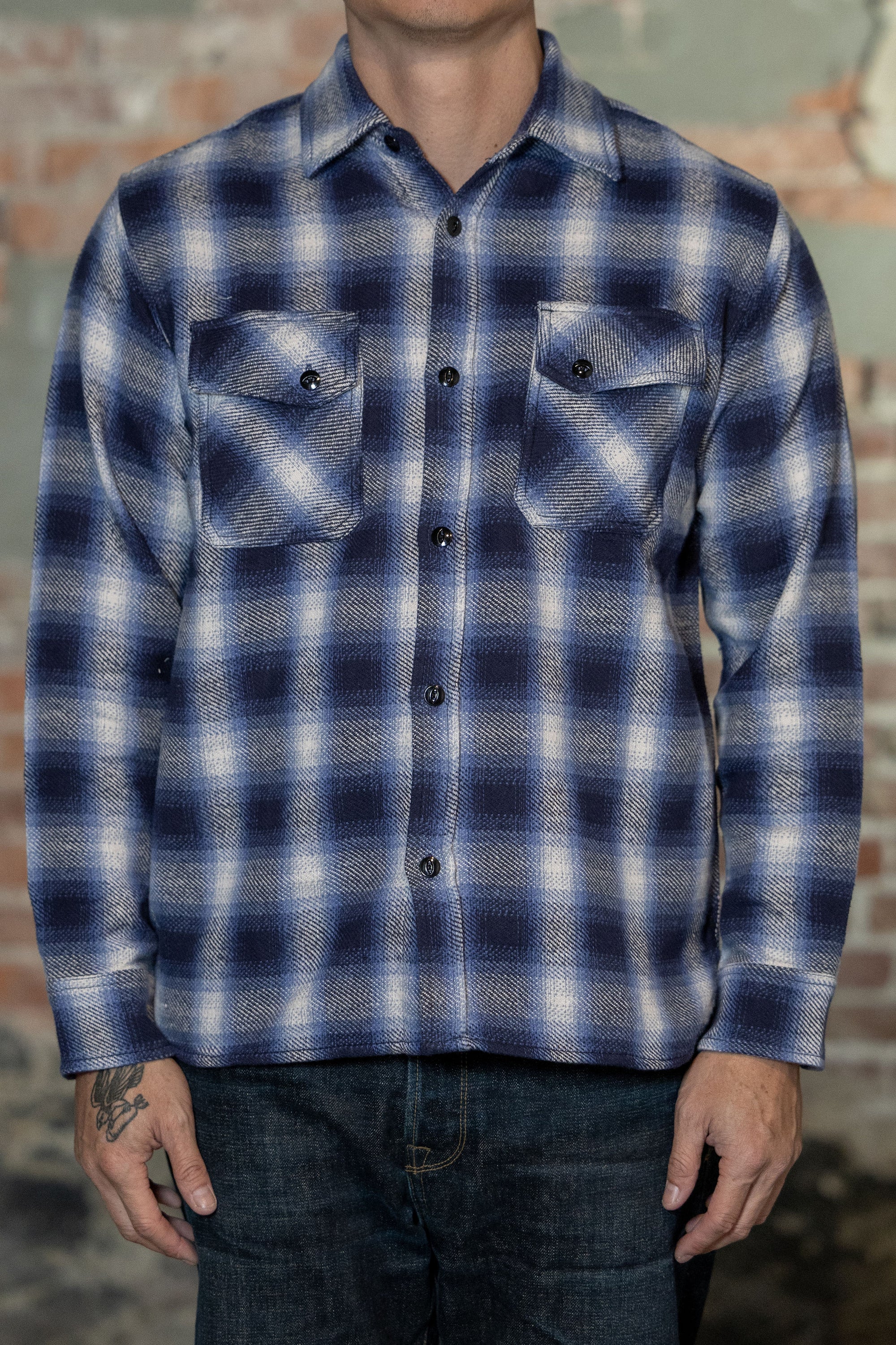 3sixteen Crosscut Flannel - Royal Blue Plaid