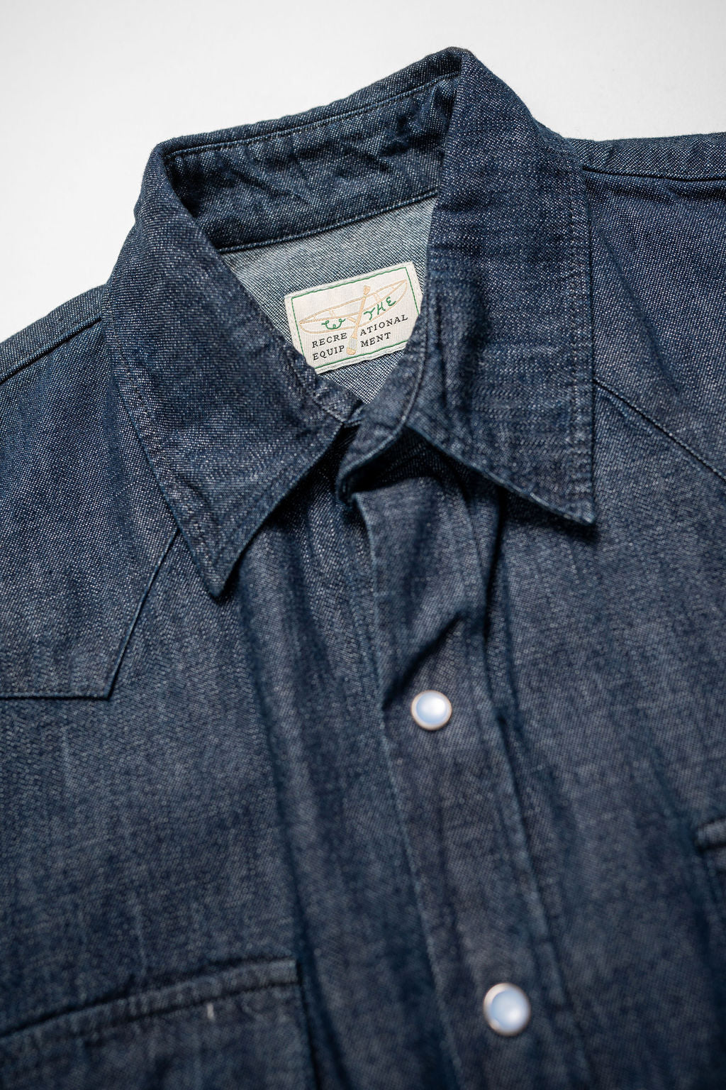 Wythe Denim Pearlsnap Shirt - Rinsed Indigo