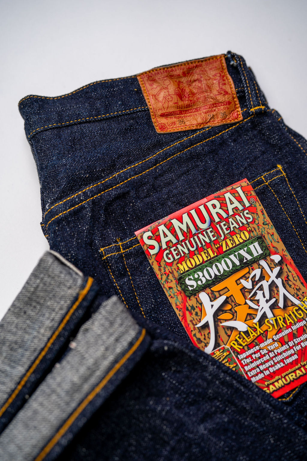 Samurai S3000VXII Model "Zero" Relaxed Straight - 17oz Bushido Denim