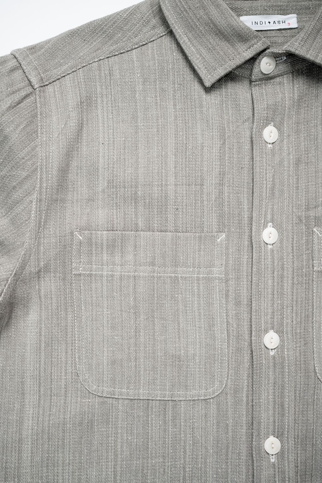 Indi + Ash Ames Workshirt - Iron Grey Handwoven Denim