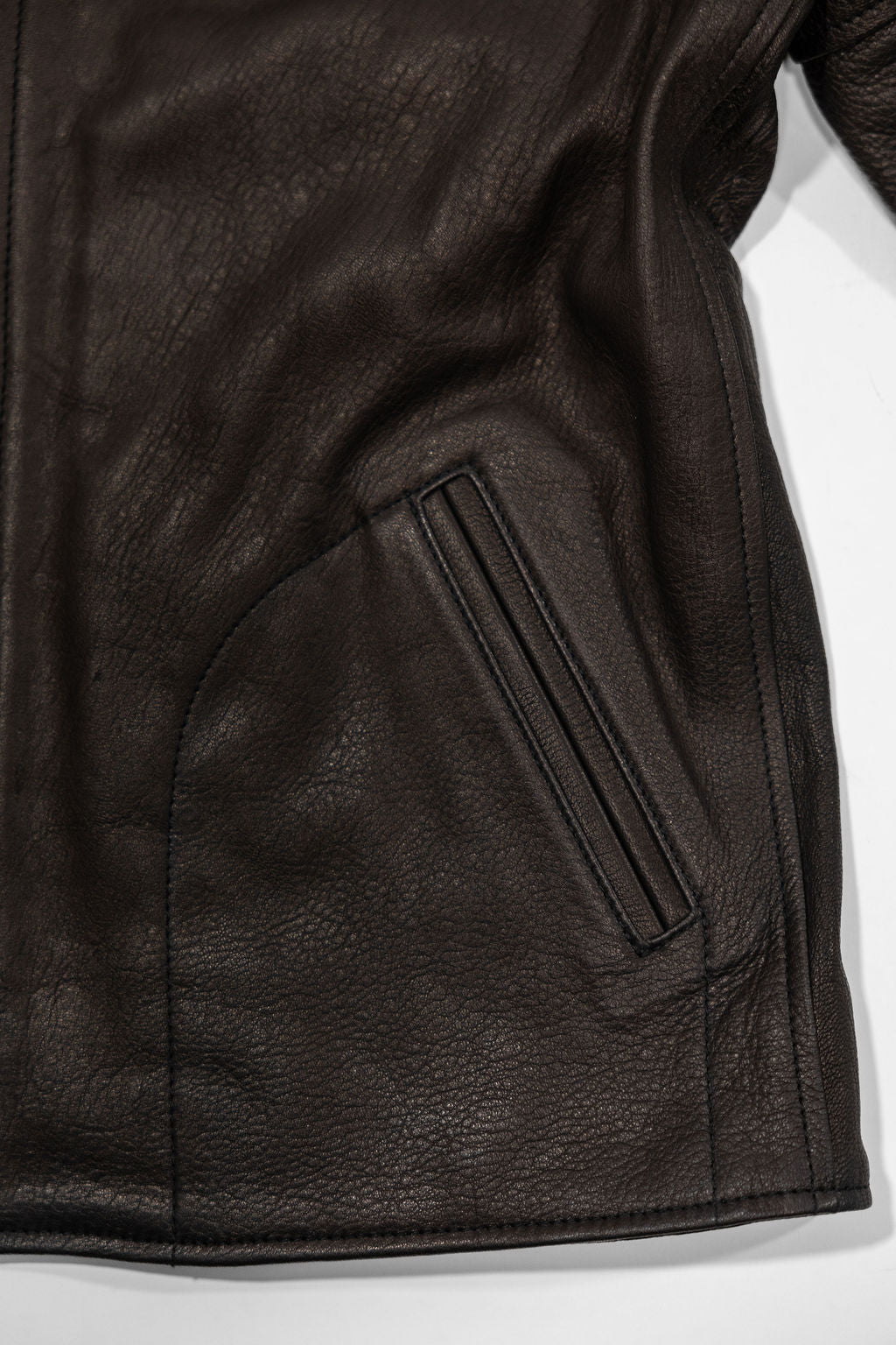 The Flat Head FN-LJ-DS005 Deerskin Sunset Trail Leather Jacket - Black