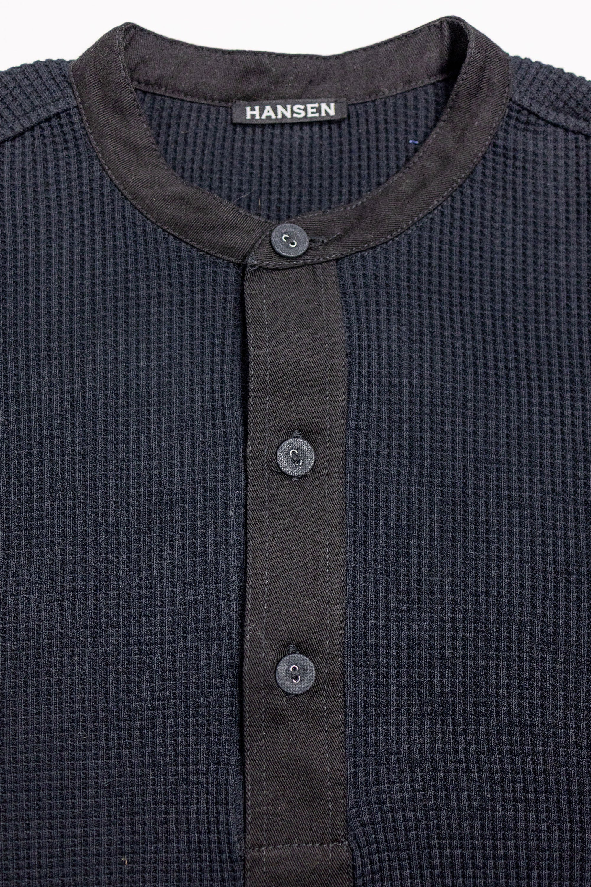 Hansen Garments Hermann Long Sleeve Henley - Black