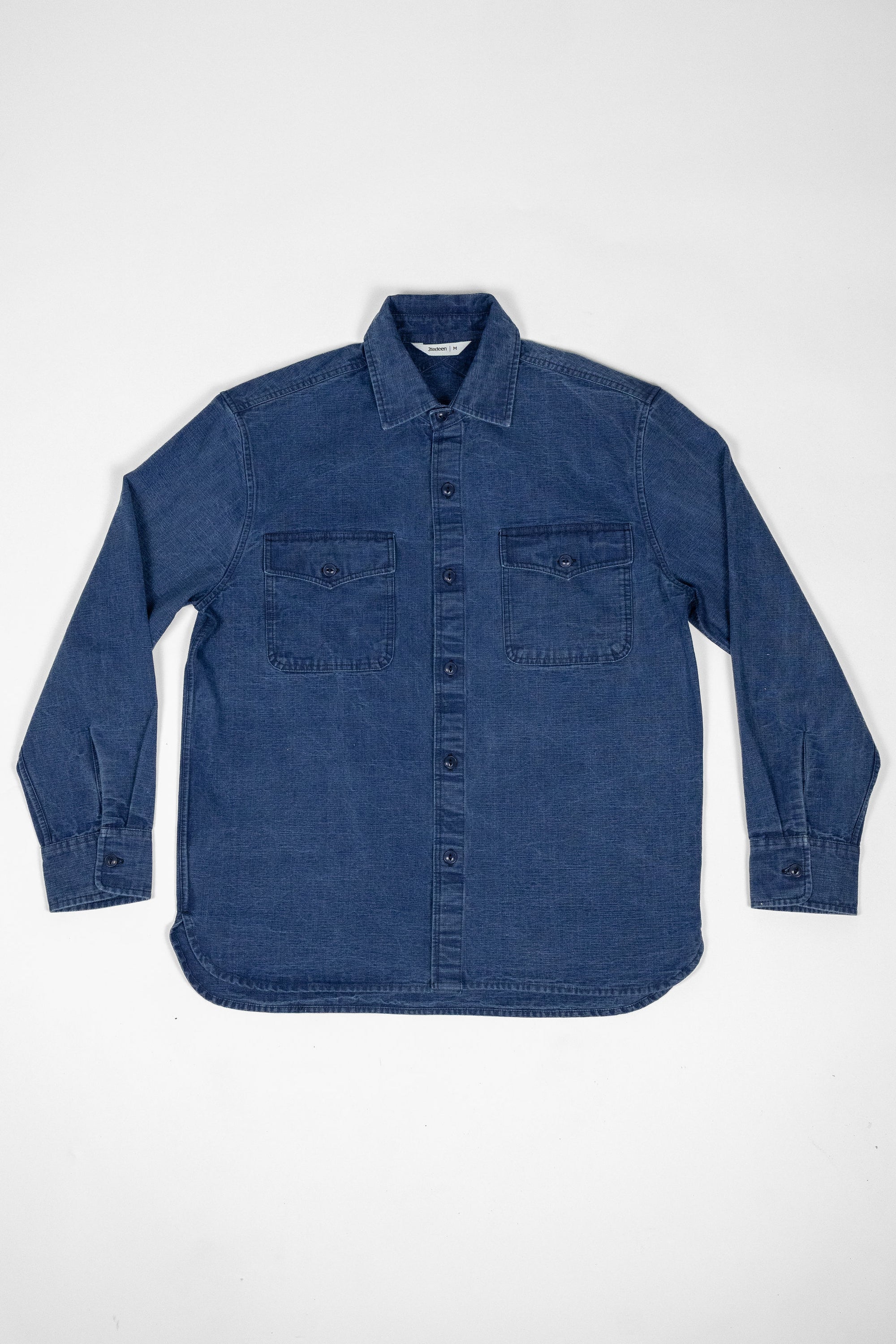 3sixteen USN Overshirt - Stonewashed Indigo Canvas