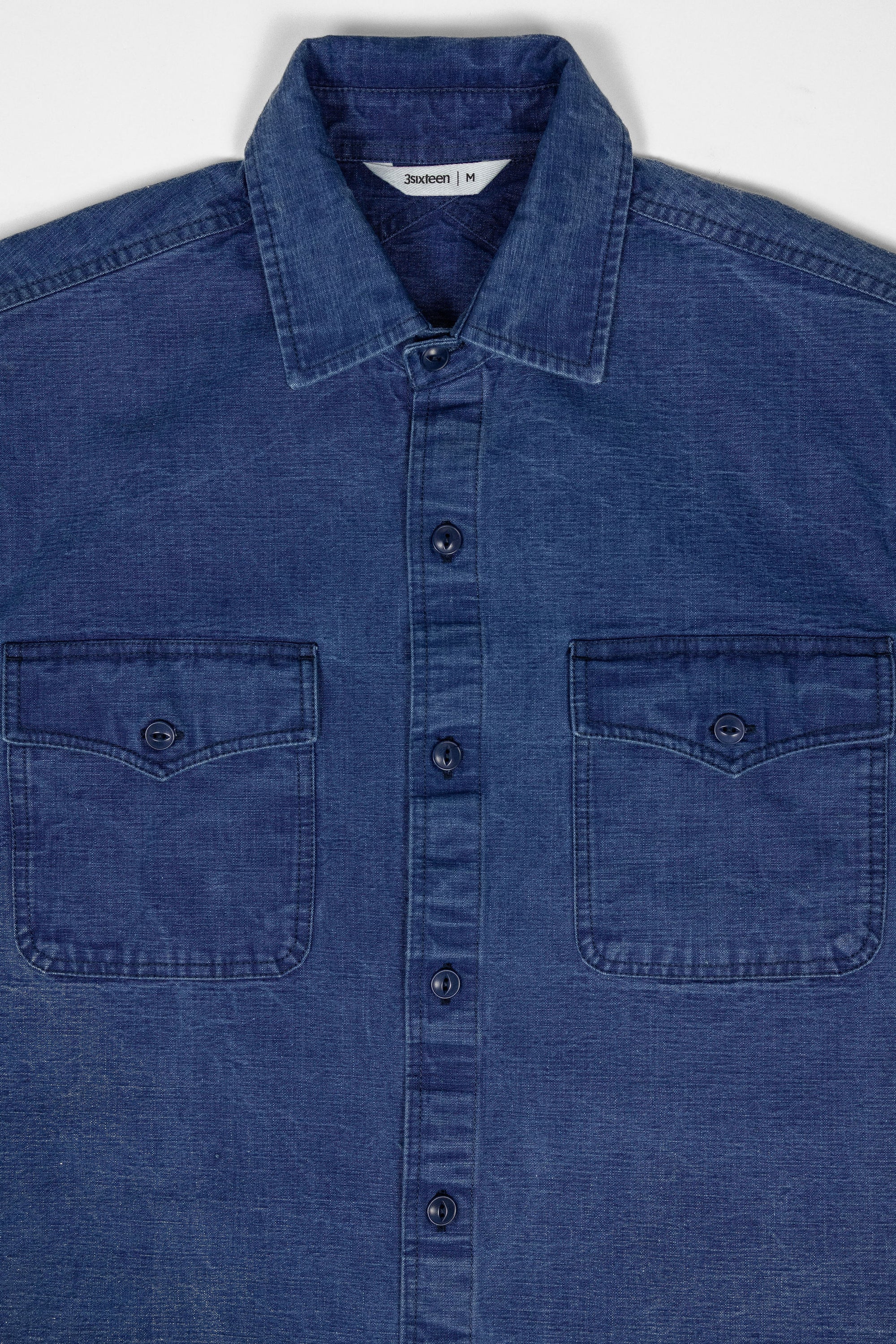 3sixteen USN Overshirt - Stonewashed Indigo Canvas