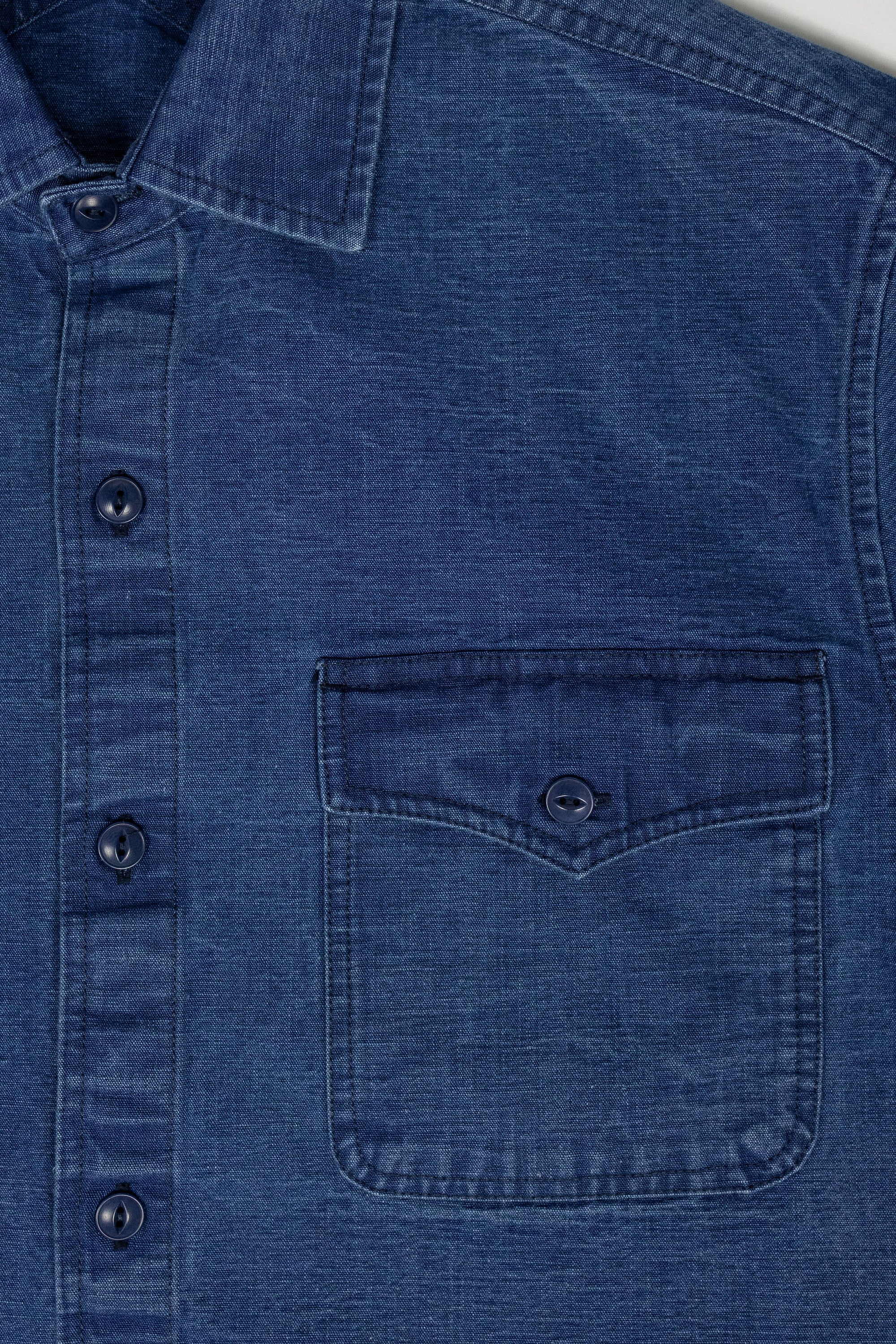 3sixteen USN Overshirt - Stonewashed Indigo Canvas