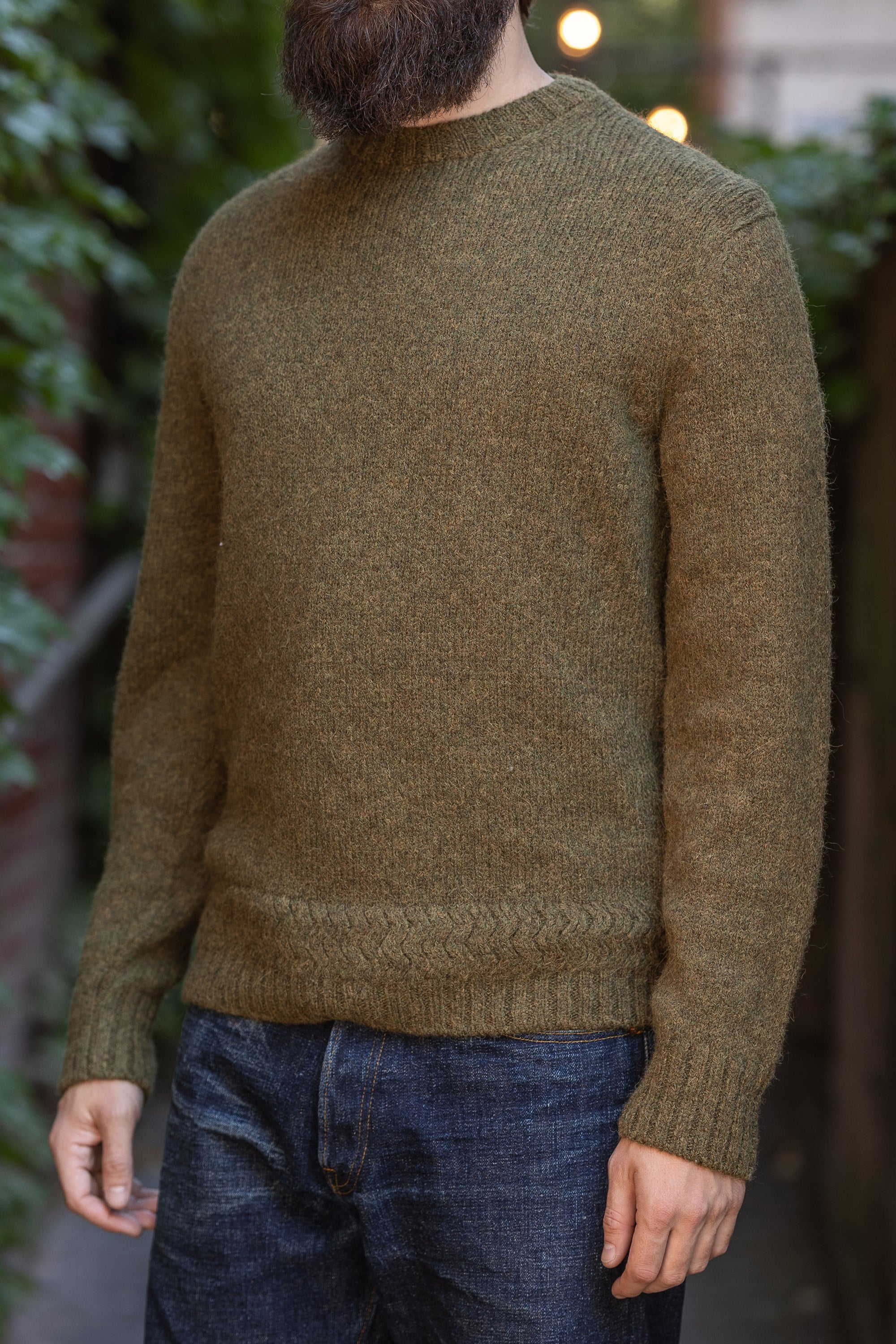 3sixteen Alpaca Crewneck - Forest