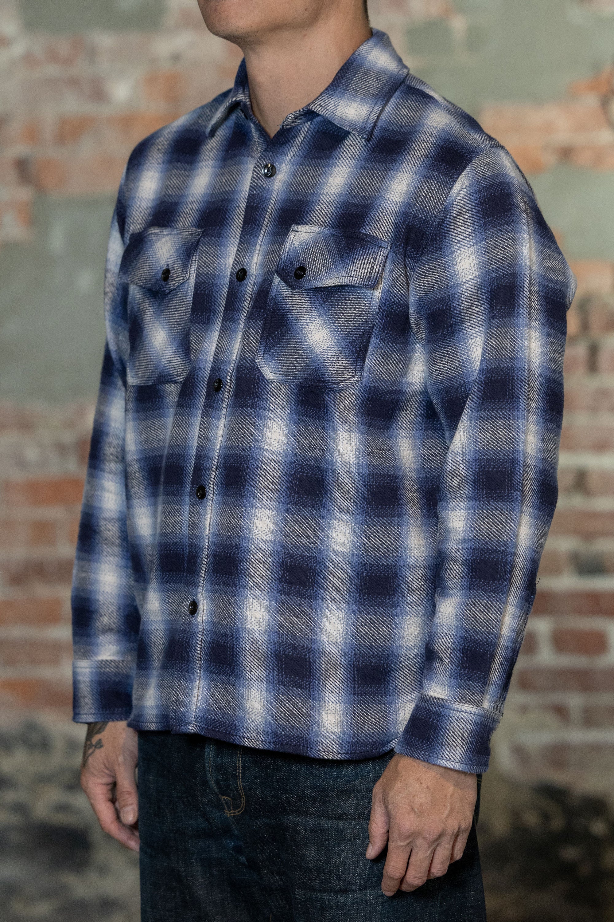 3sixteen Crosscut Flannel - Royal Blue Plaid