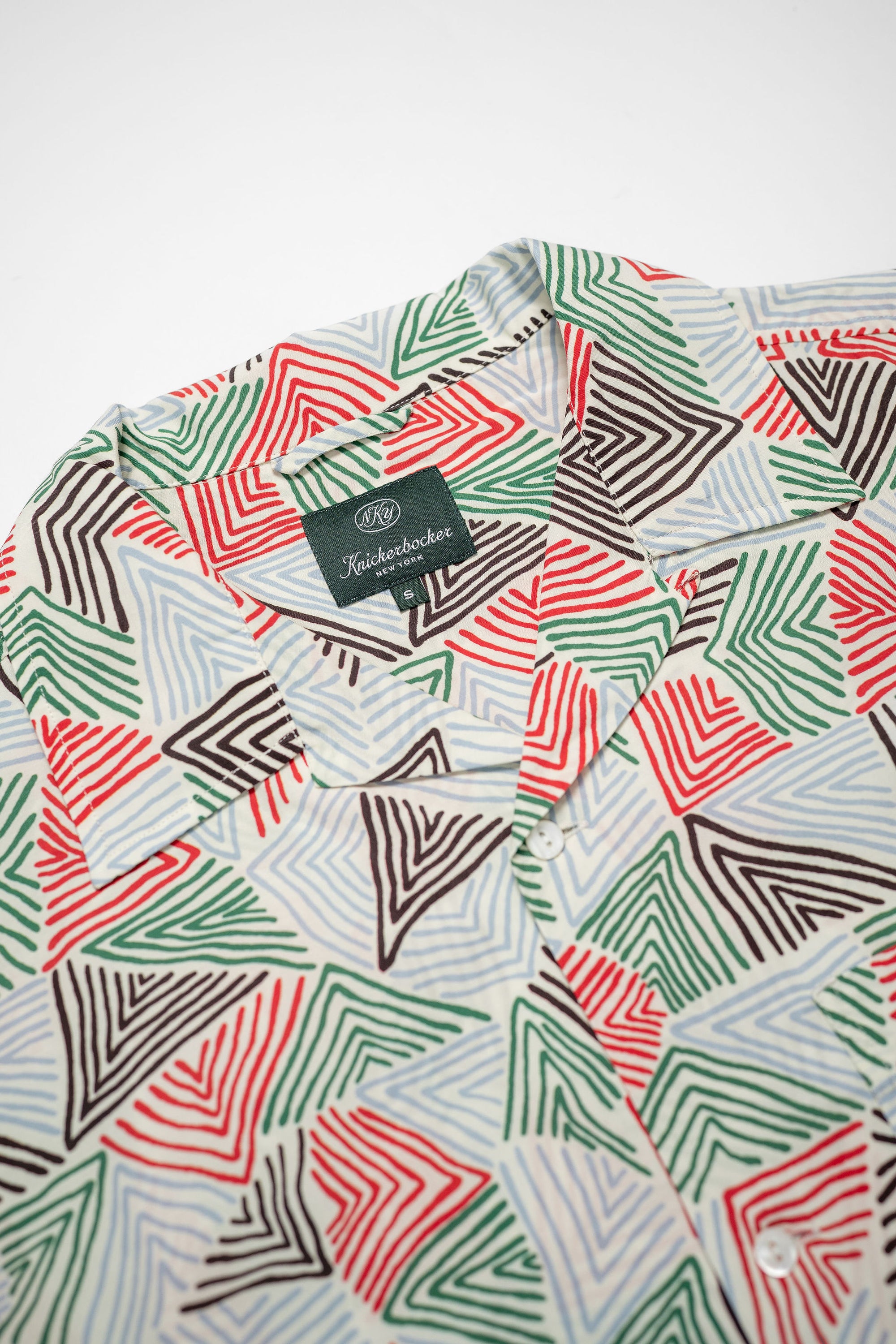 Knickerbocker Doodle Rayon & Cotton Shirt - Bone