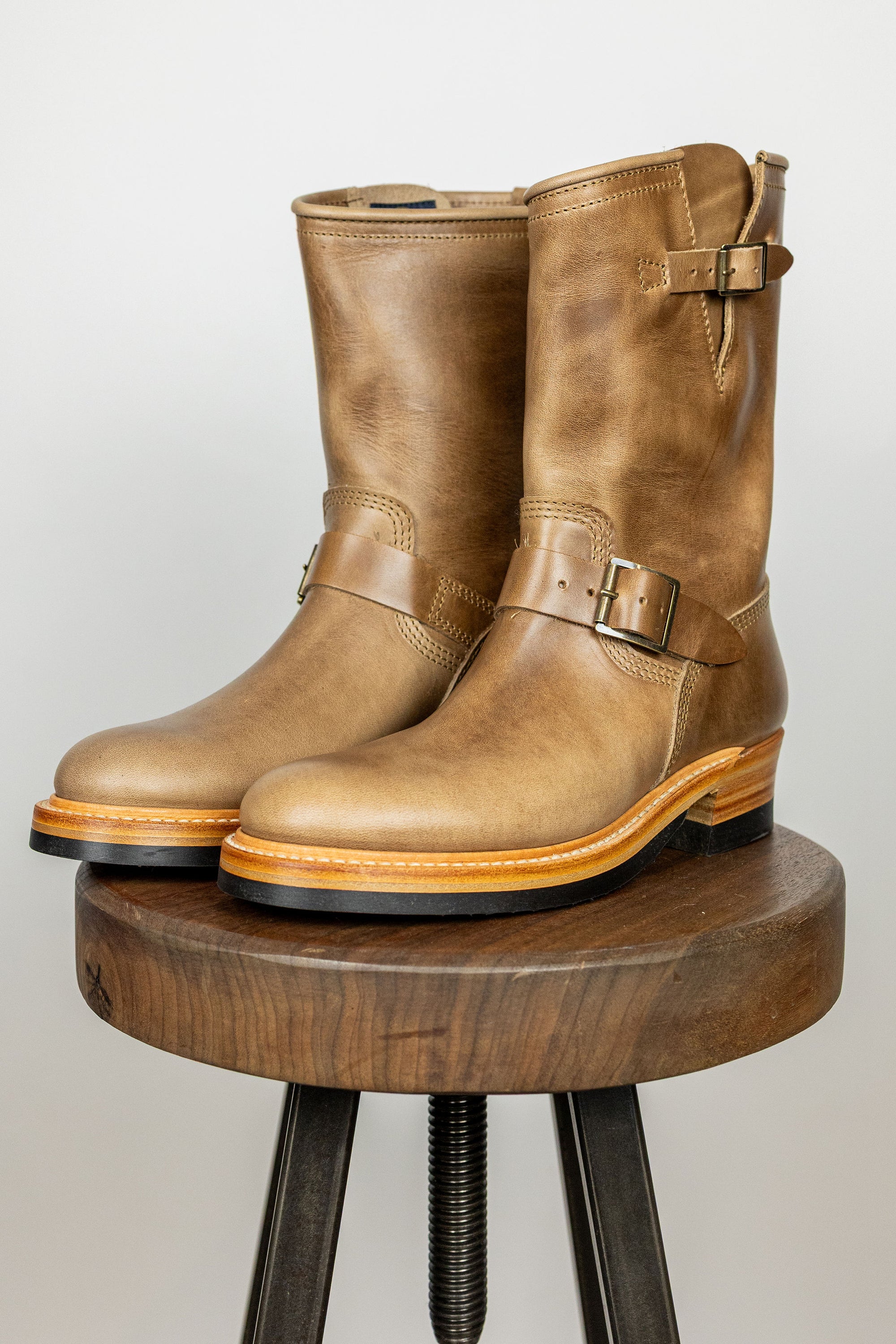 (Pre-Order SS26) John Lofgren Wabash Engineer Boots - Horween CXL Natural