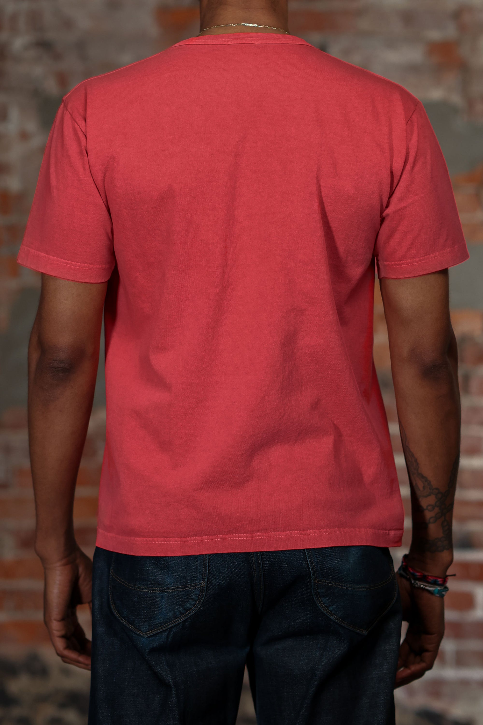 Whitesville WV79531 Pigment Dye Pocket T-Shirt - Red