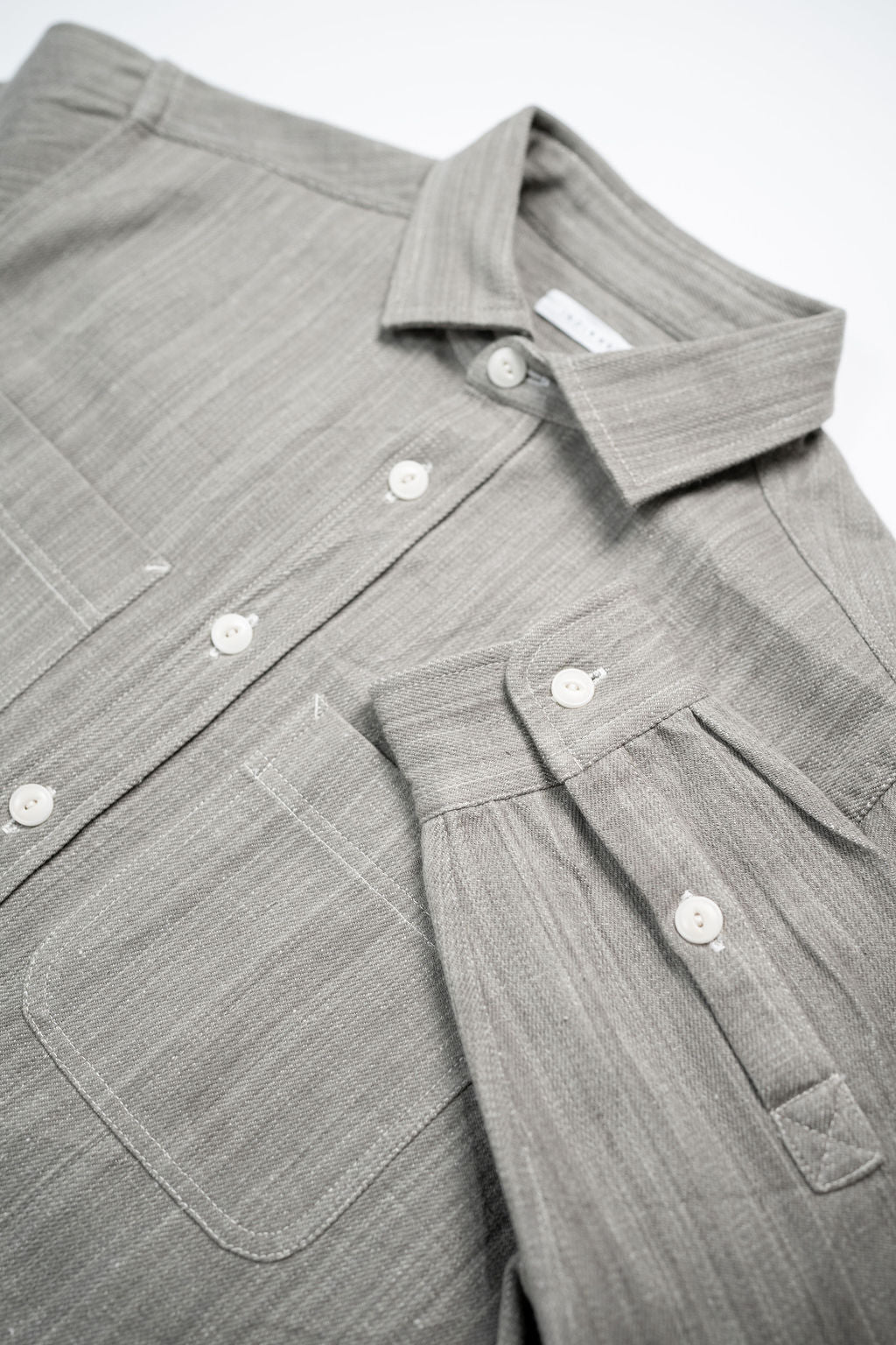 Indi + Ash Ames Workshirt - Iron Grey Handwoven Denim