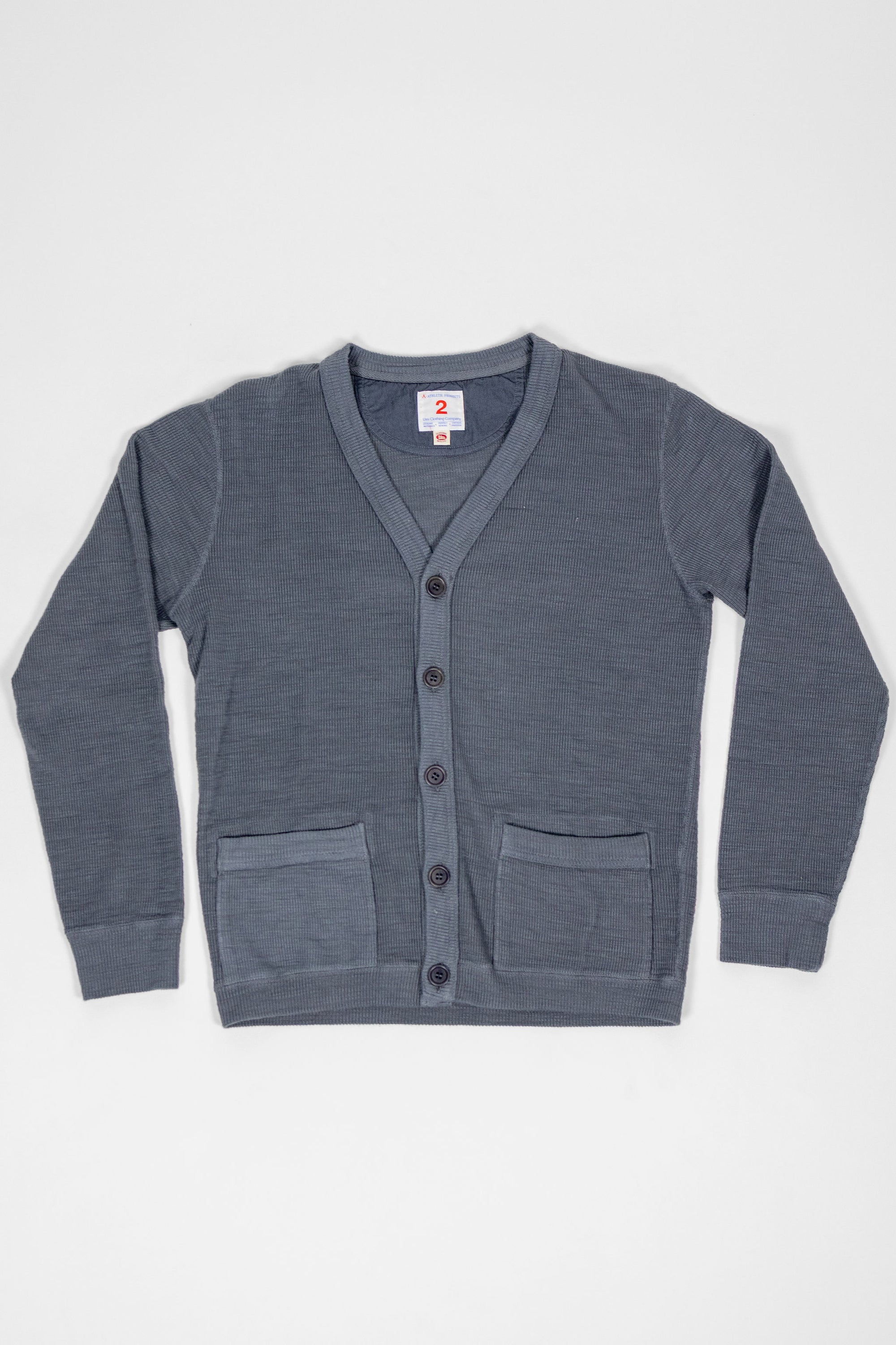 UES 772301 Single Rib Cardigan - Gray