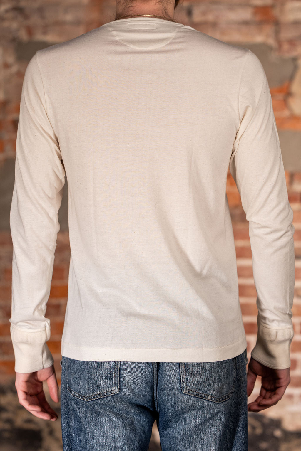 Merz b. Schwanen 102 Loopwheel Henley Long Sleeves - Natural