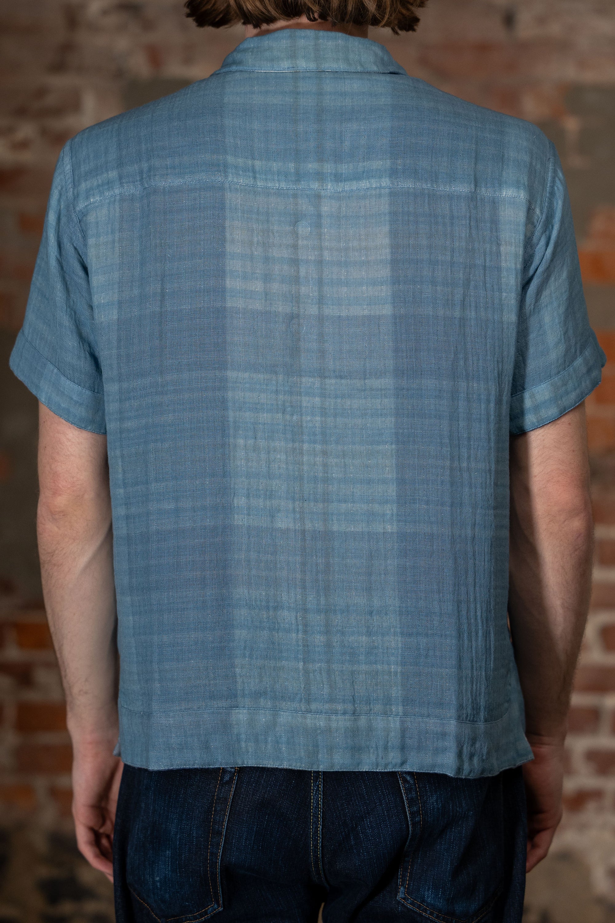Indi + Ash Reversible Lake Camp Shirt - Handwoven Double Gauze Plaid Indigo