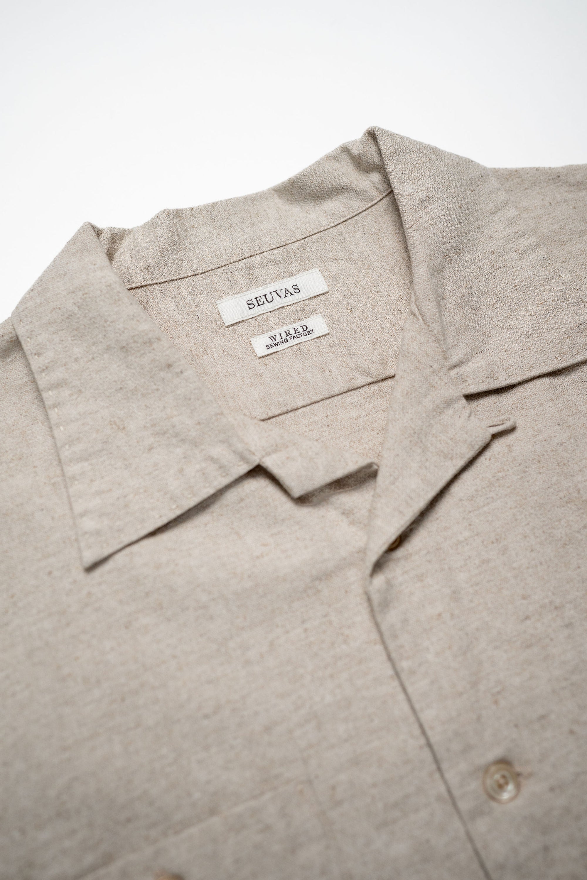 Seuvas Open Necked Short Sleeve - Natural