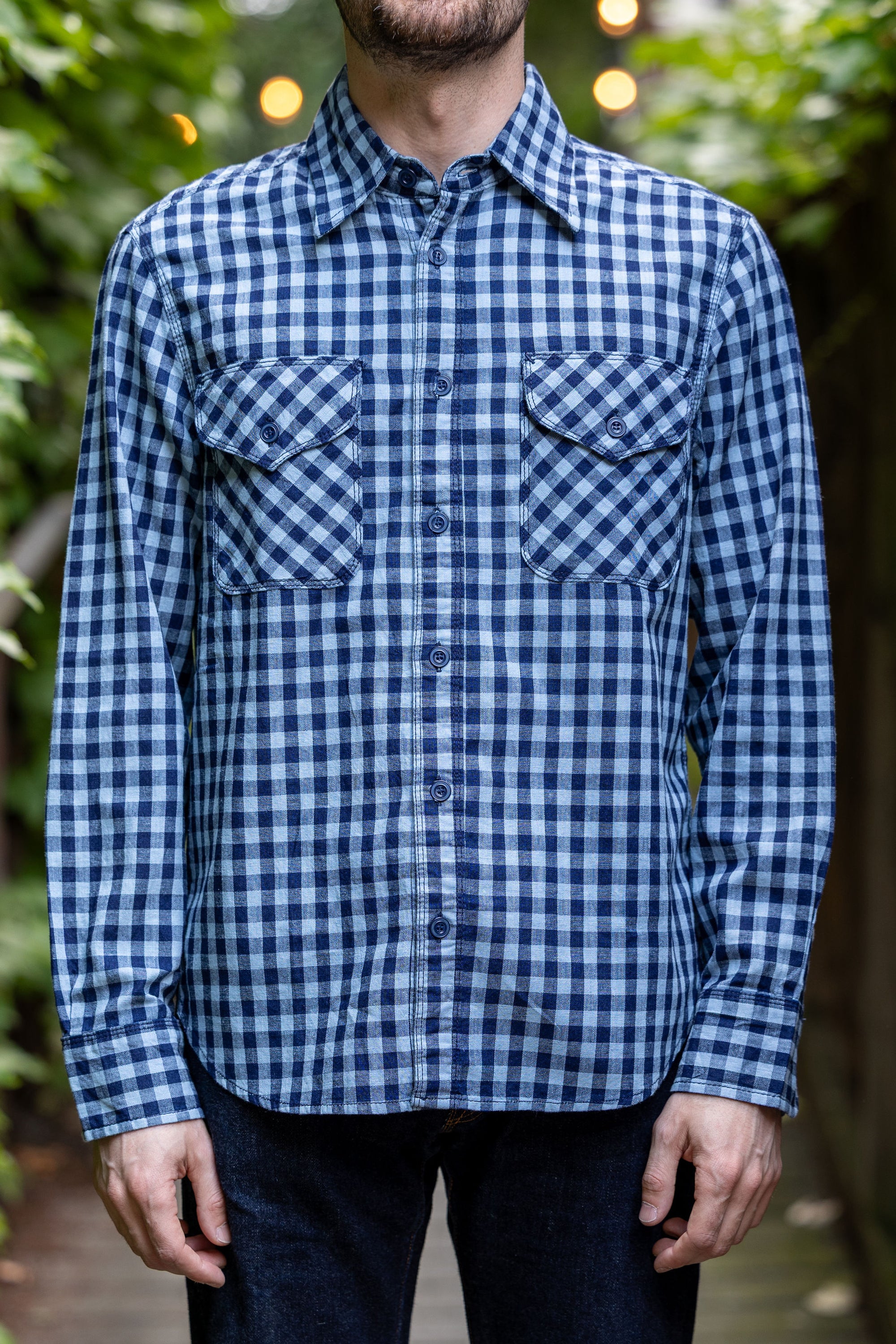Freenote Cloth Wells - Indigo Gingham