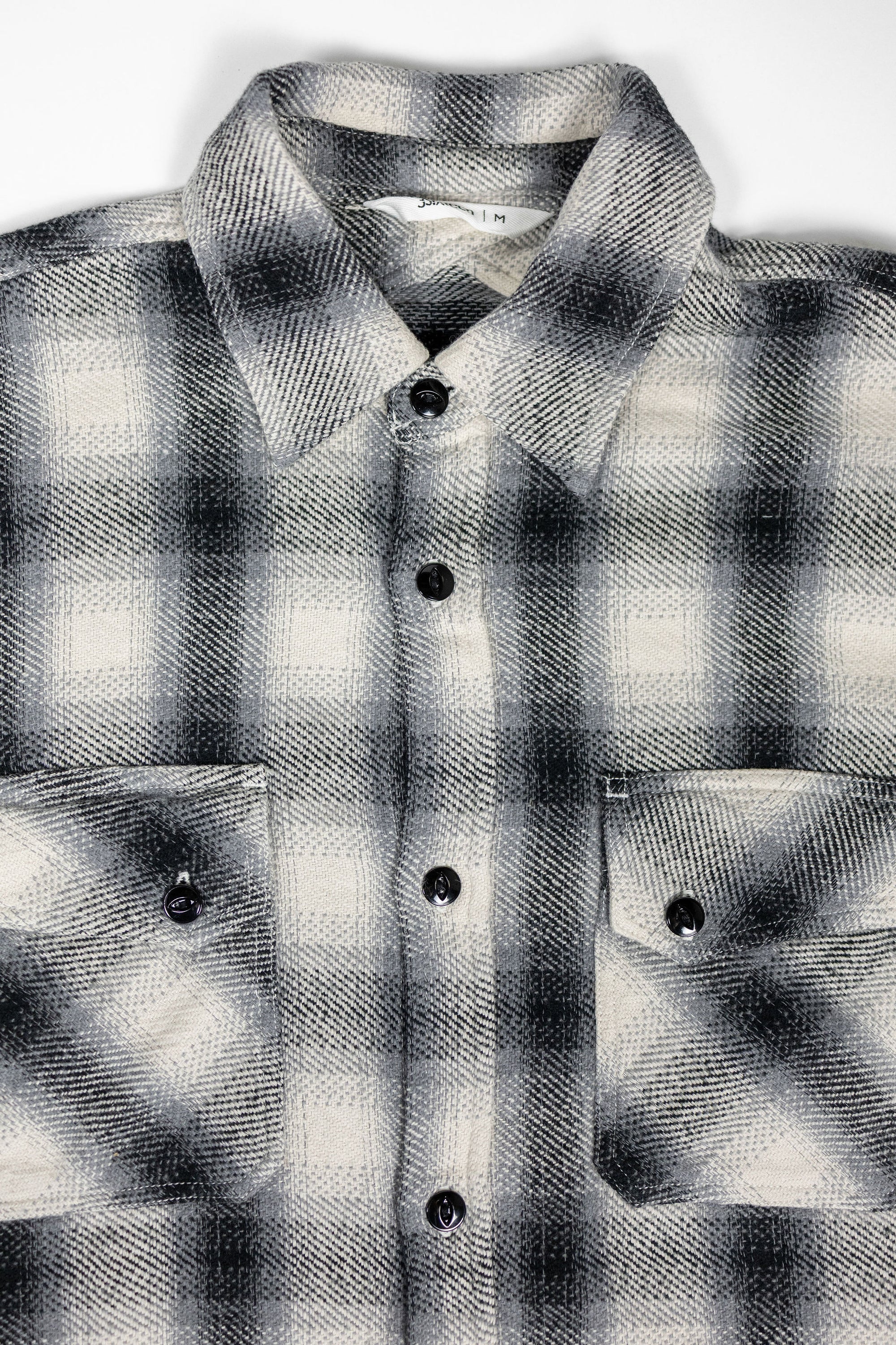 3sixteen Crosscut Flannel - Cream/Black Plaid