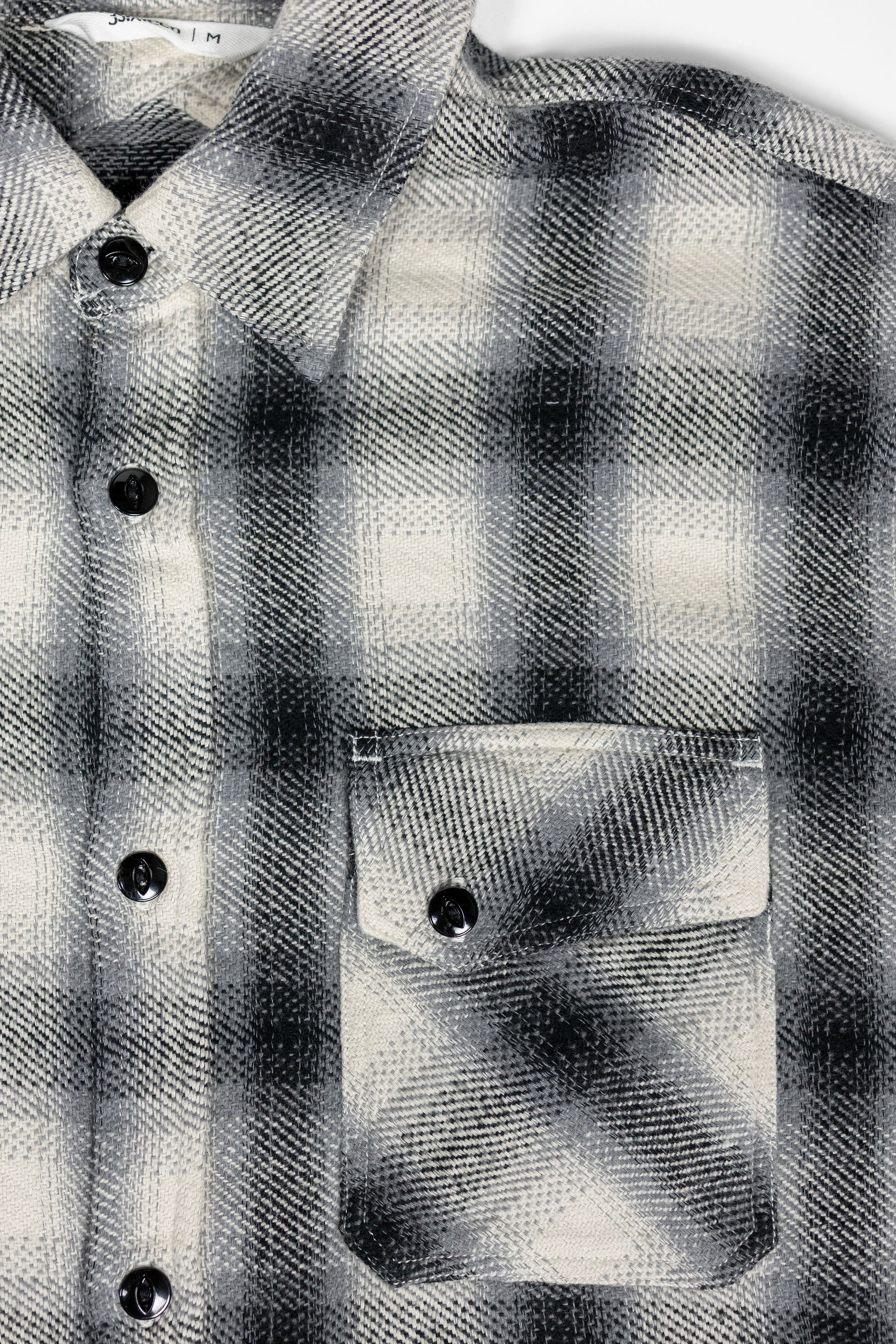 3sixteen Crosscut Flannel - Cream/Black Plaid
