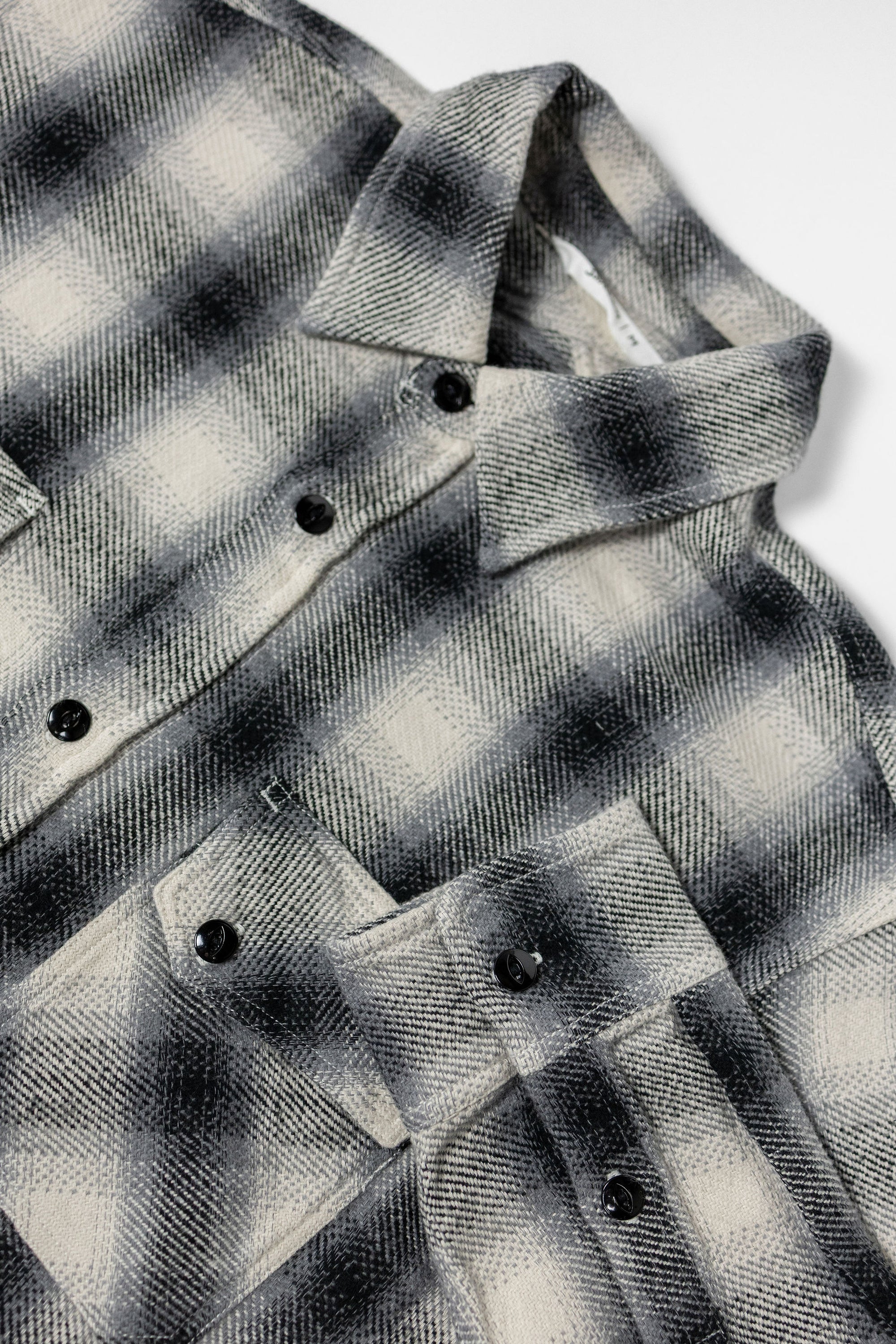3sixteen Crosscut Flannel - Cream/Black Plaid