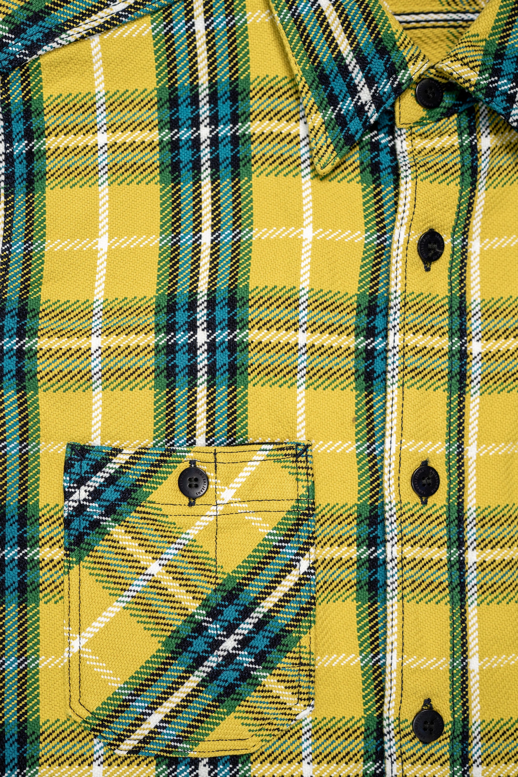 Samurai SIN24-03W Rope Dyed Flannel Shirt - Yellow