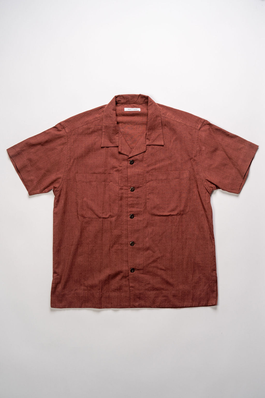 Indi + Ash S/S Lake Camp Shirt - Cutch Brick