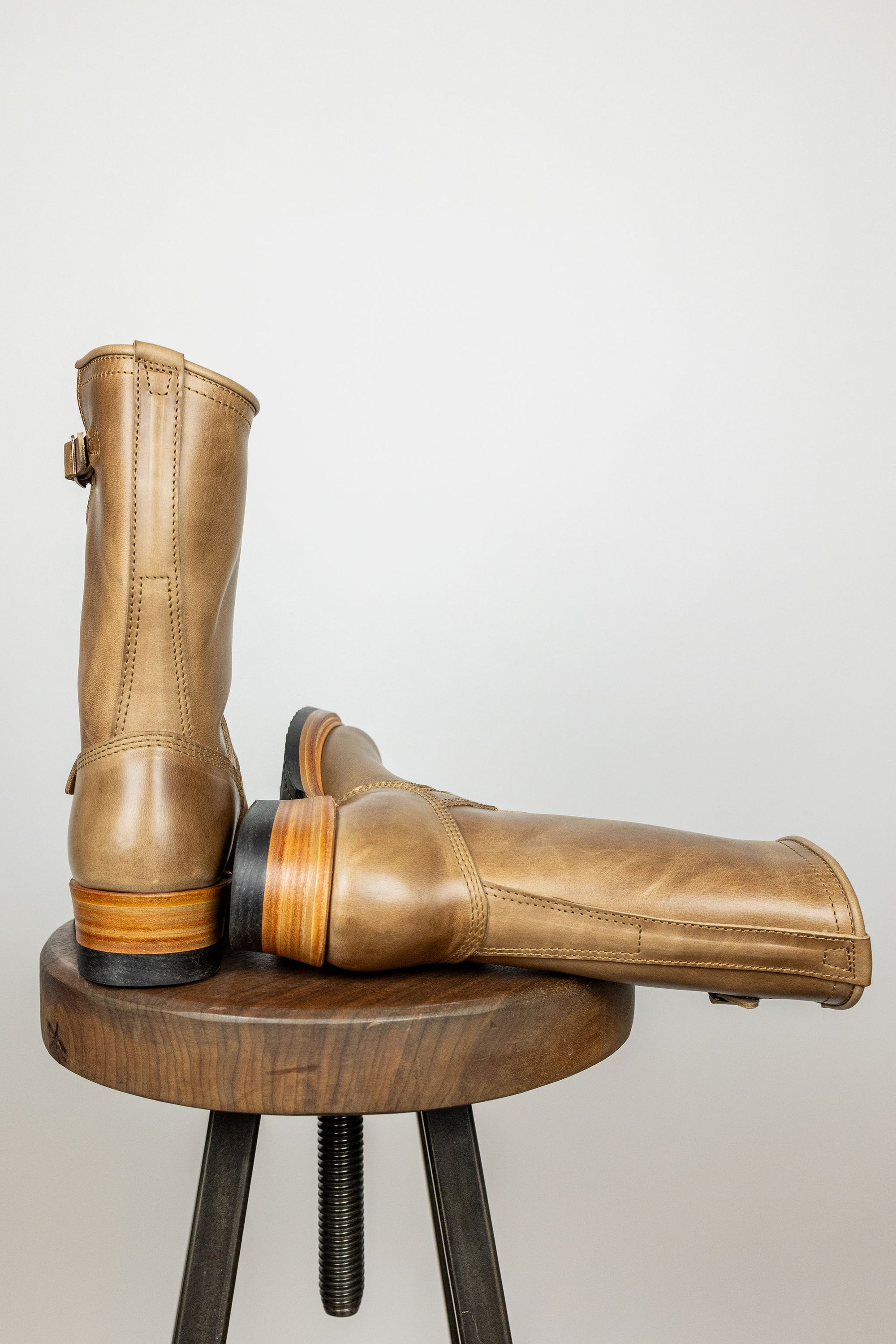 (Pre-Order SS26) John Lofgren Wabash Engineer Boots - Horween CXL Natural