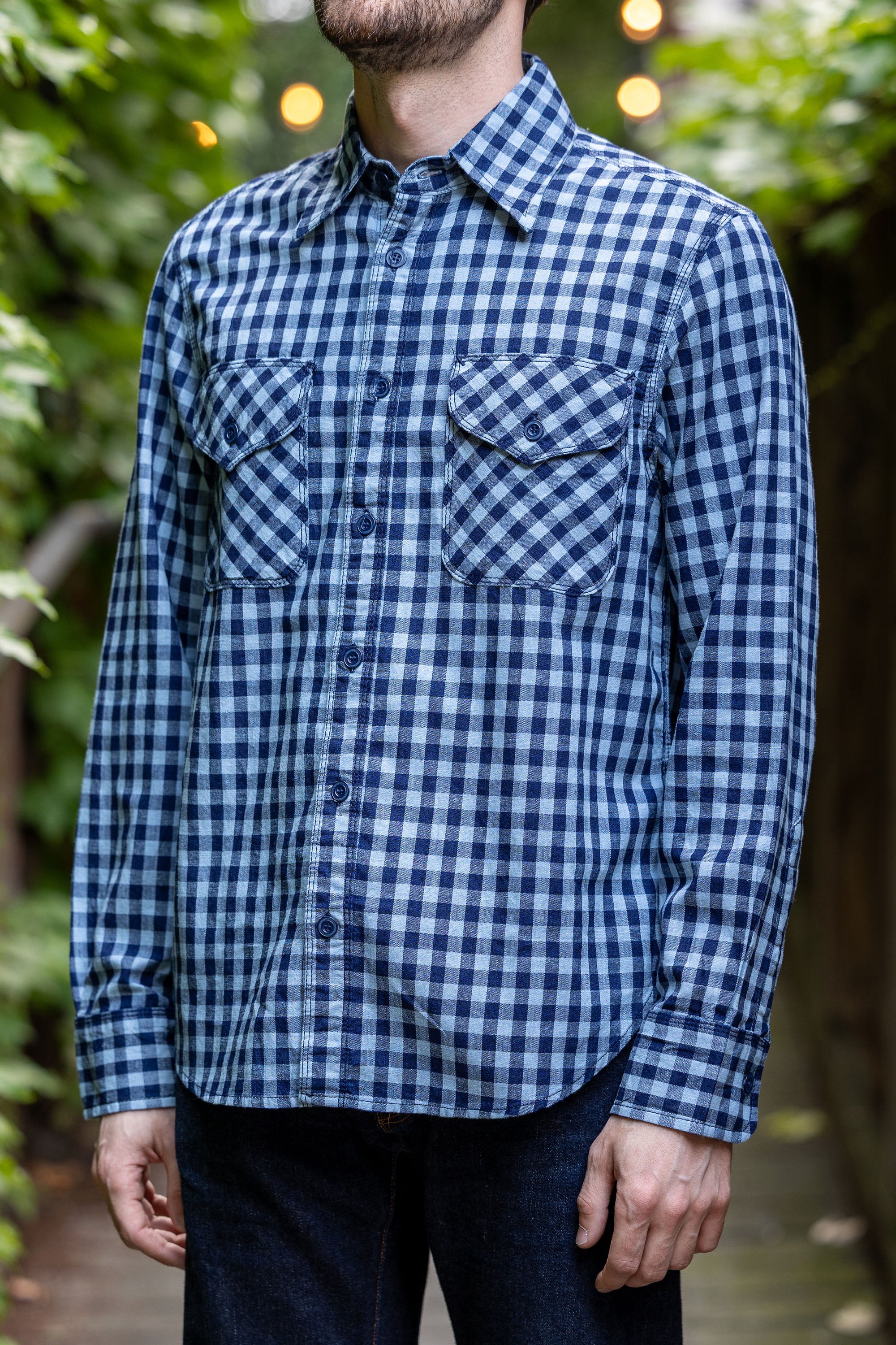 Freenote Cloth Wells - Indigo Gingham
