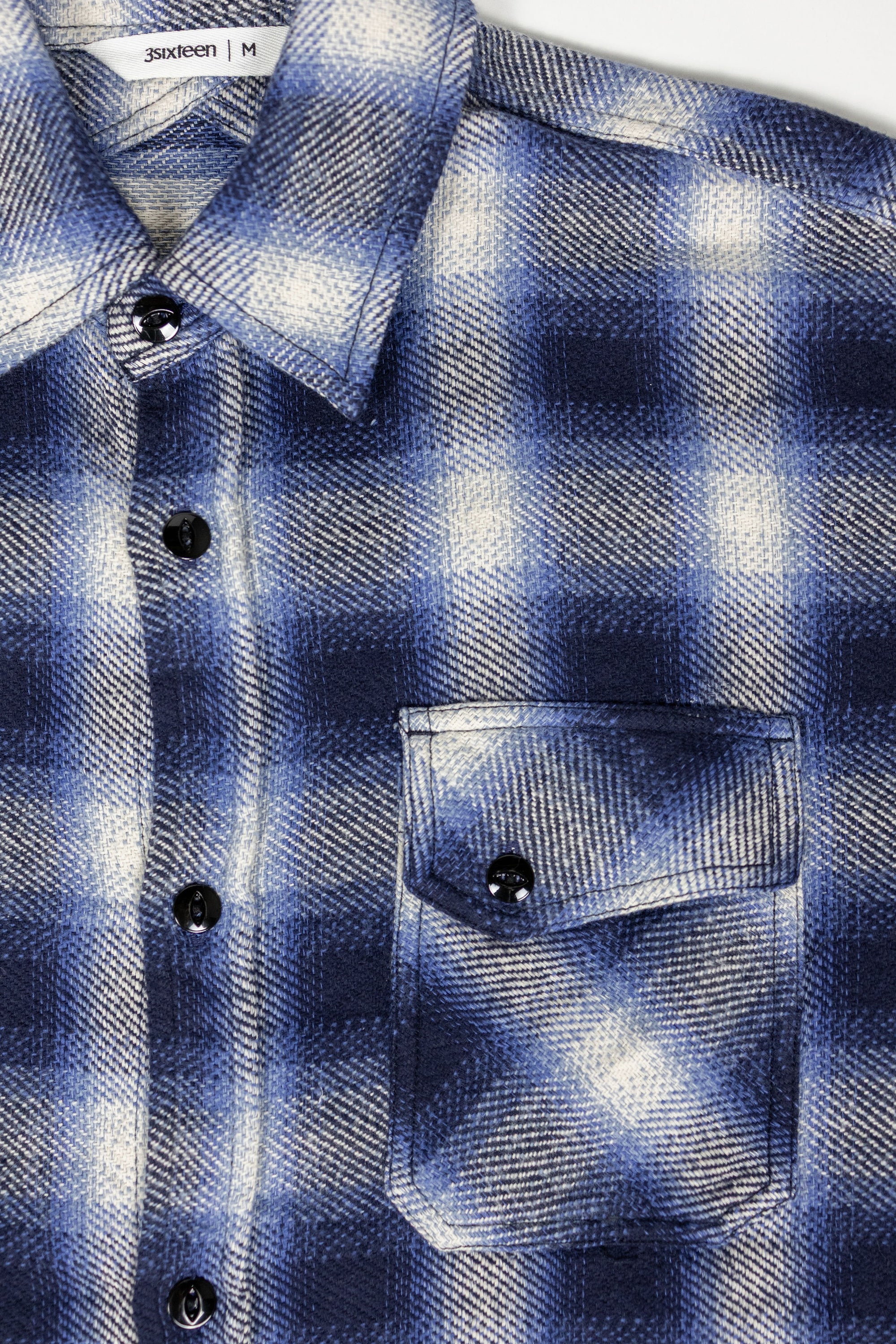 3sixteen Crosscut Flannel - Royal Blue Plaid