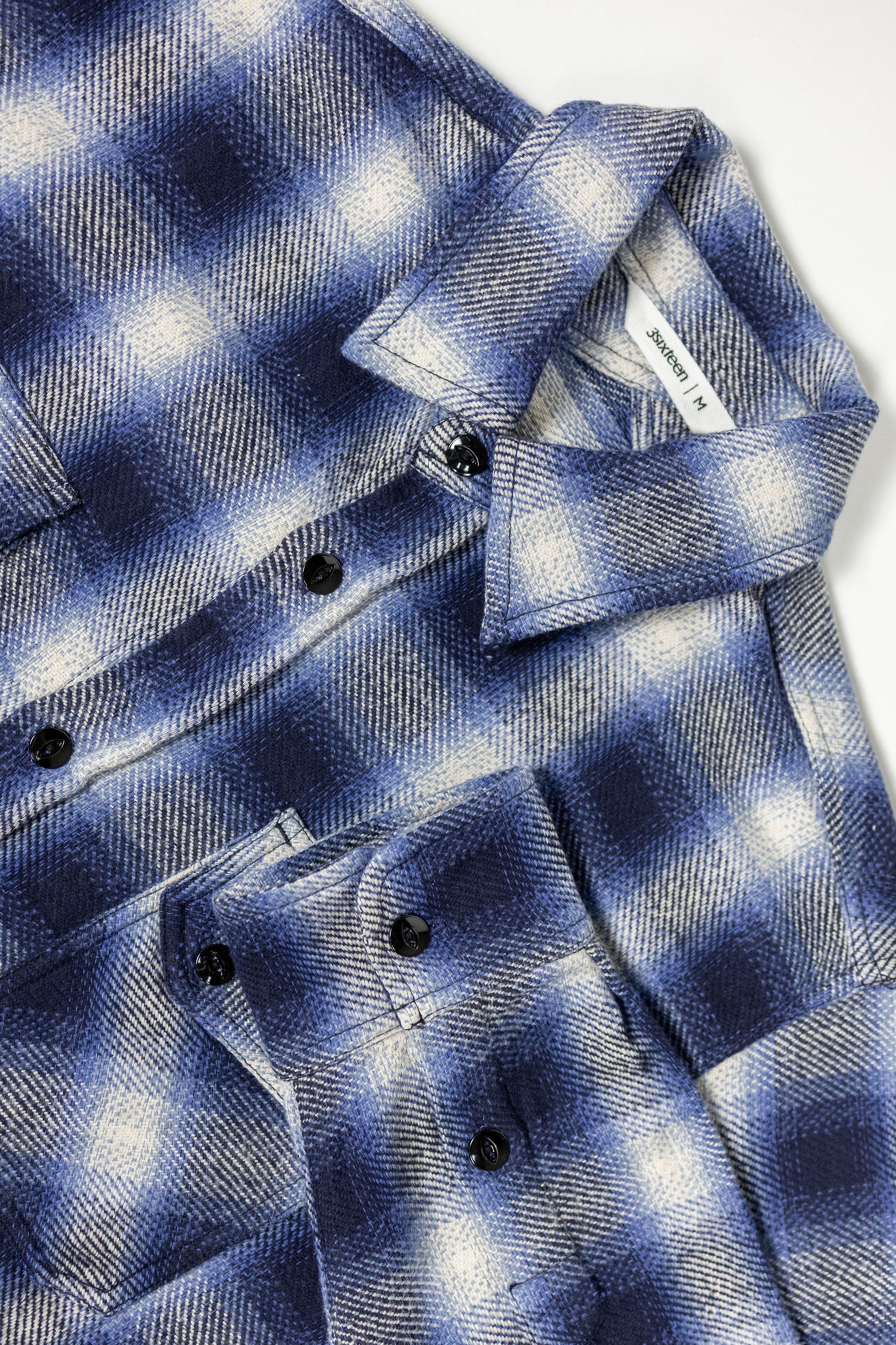 3sixteen Crosscut Flannel - Royal Blue Plaid