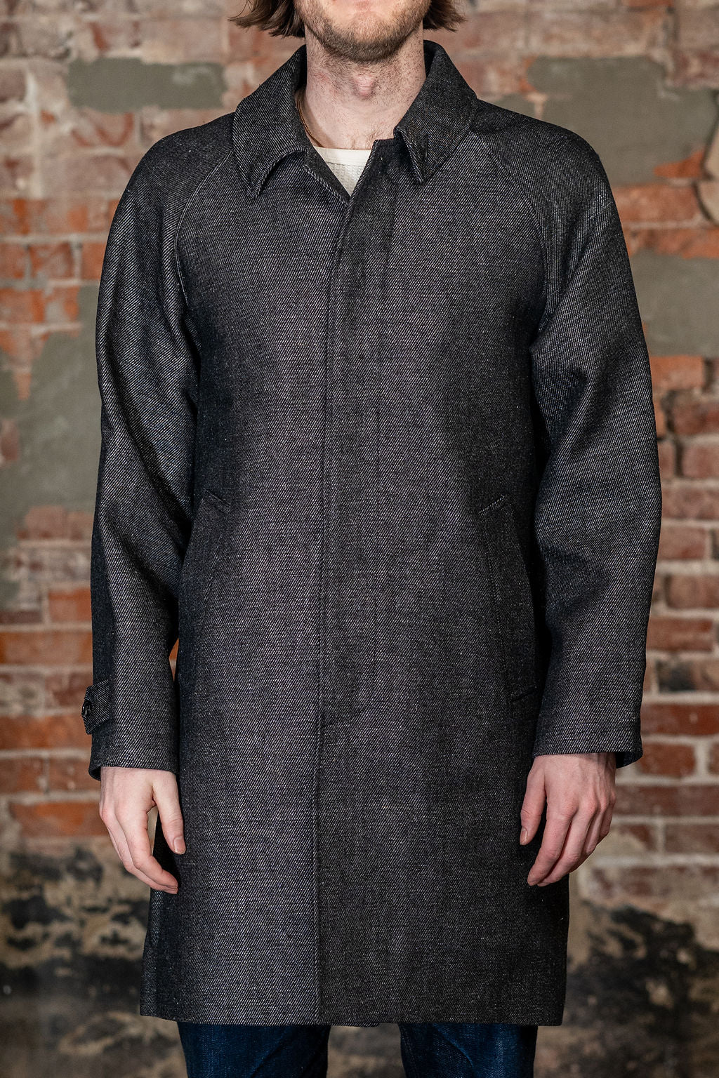 Knickerbocker Hudson Shetland Overcoat - Black Pepper Wool & Linen