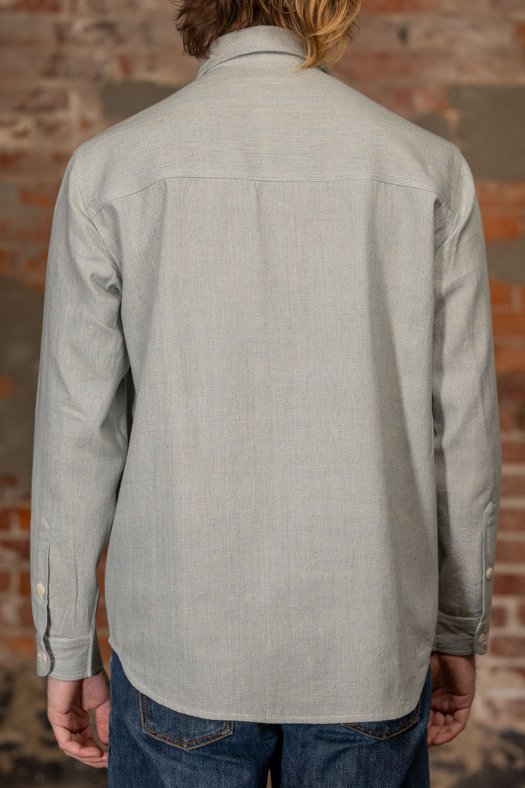 Indi + Ash LS Smith Workshirt - Handwoven Kala Cotton End-on-End