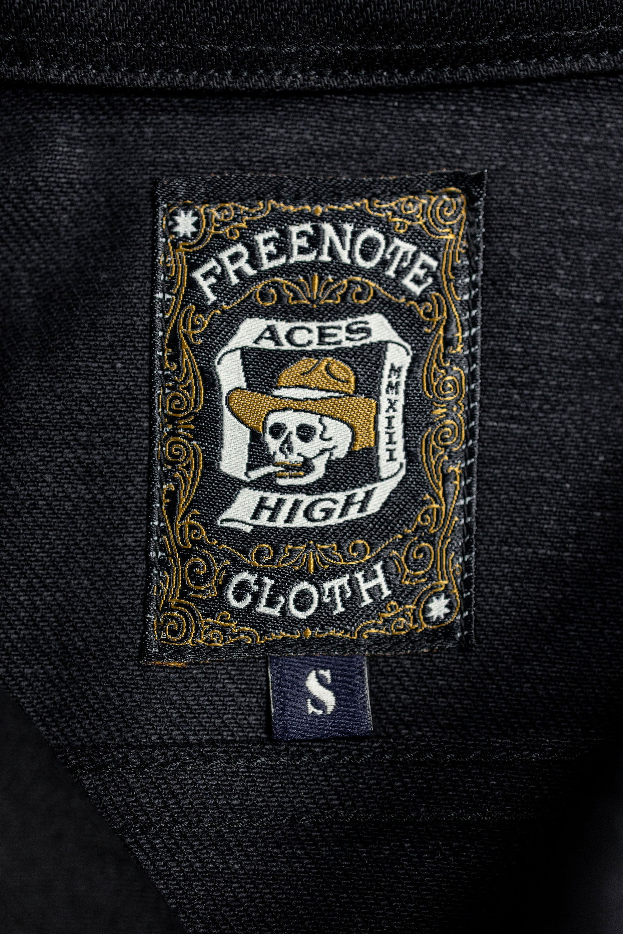 Freenote Cloth High Low Jacket -  14oz Aces High Black Denim