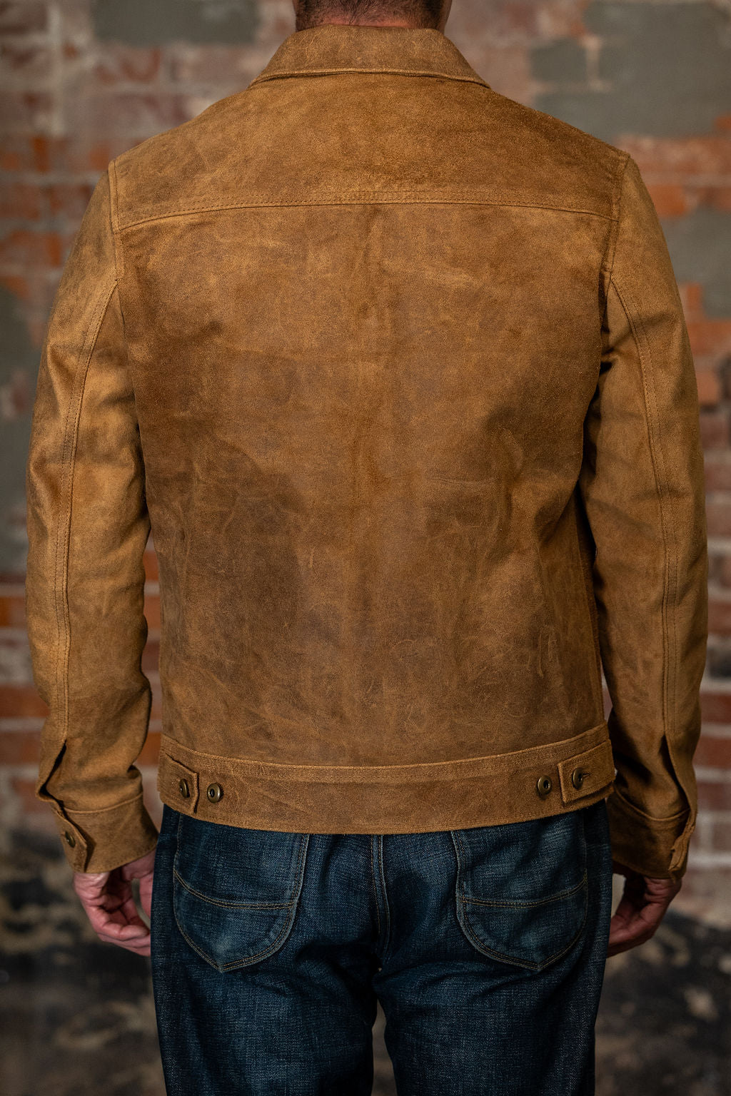 Schott NYC 370 "Duke" Suede Unlined Roughout Cowhide Jacket - Brown