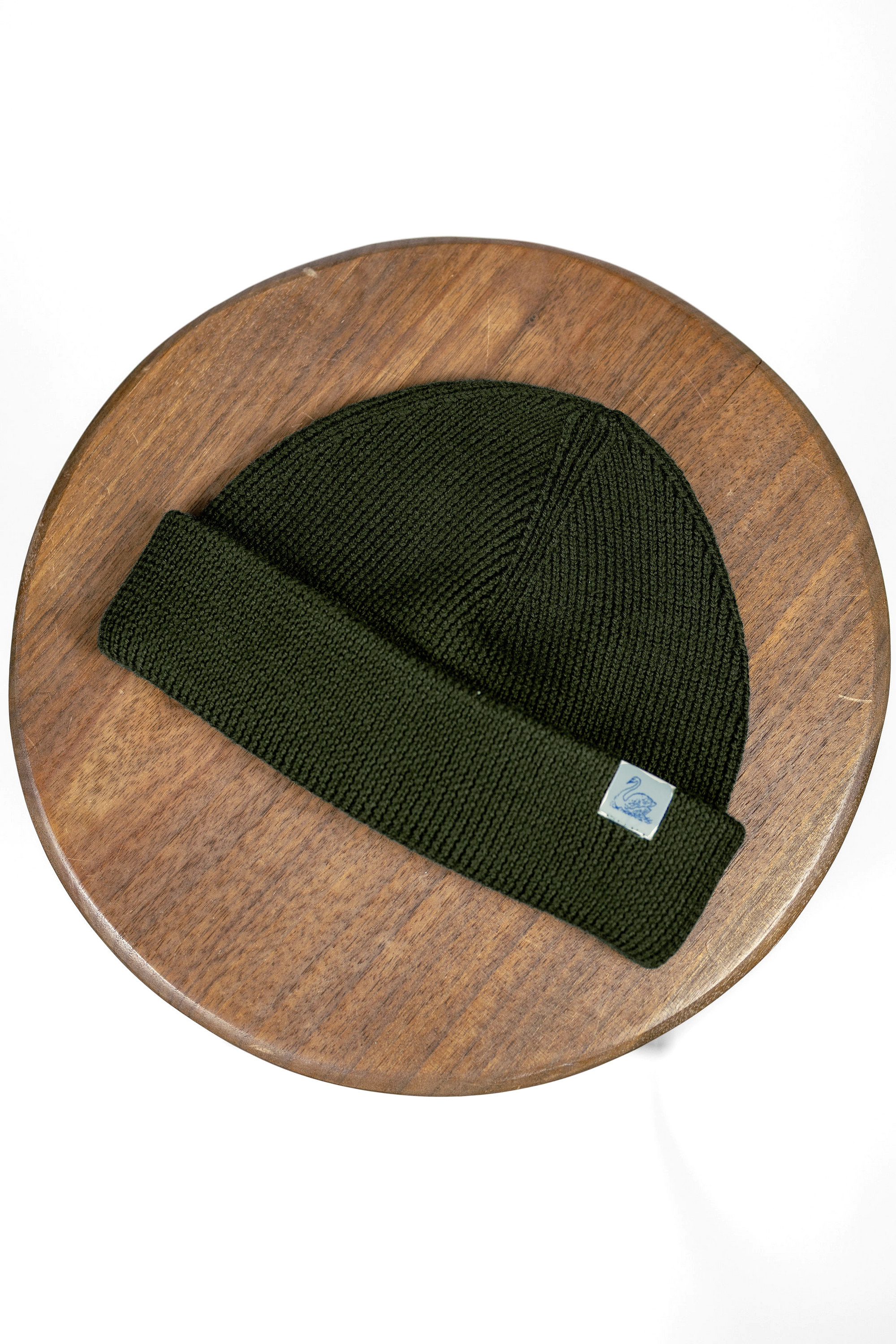 Merz b Schwanen MWBN05 Merino Wool Ribbed Watch Cap - Army