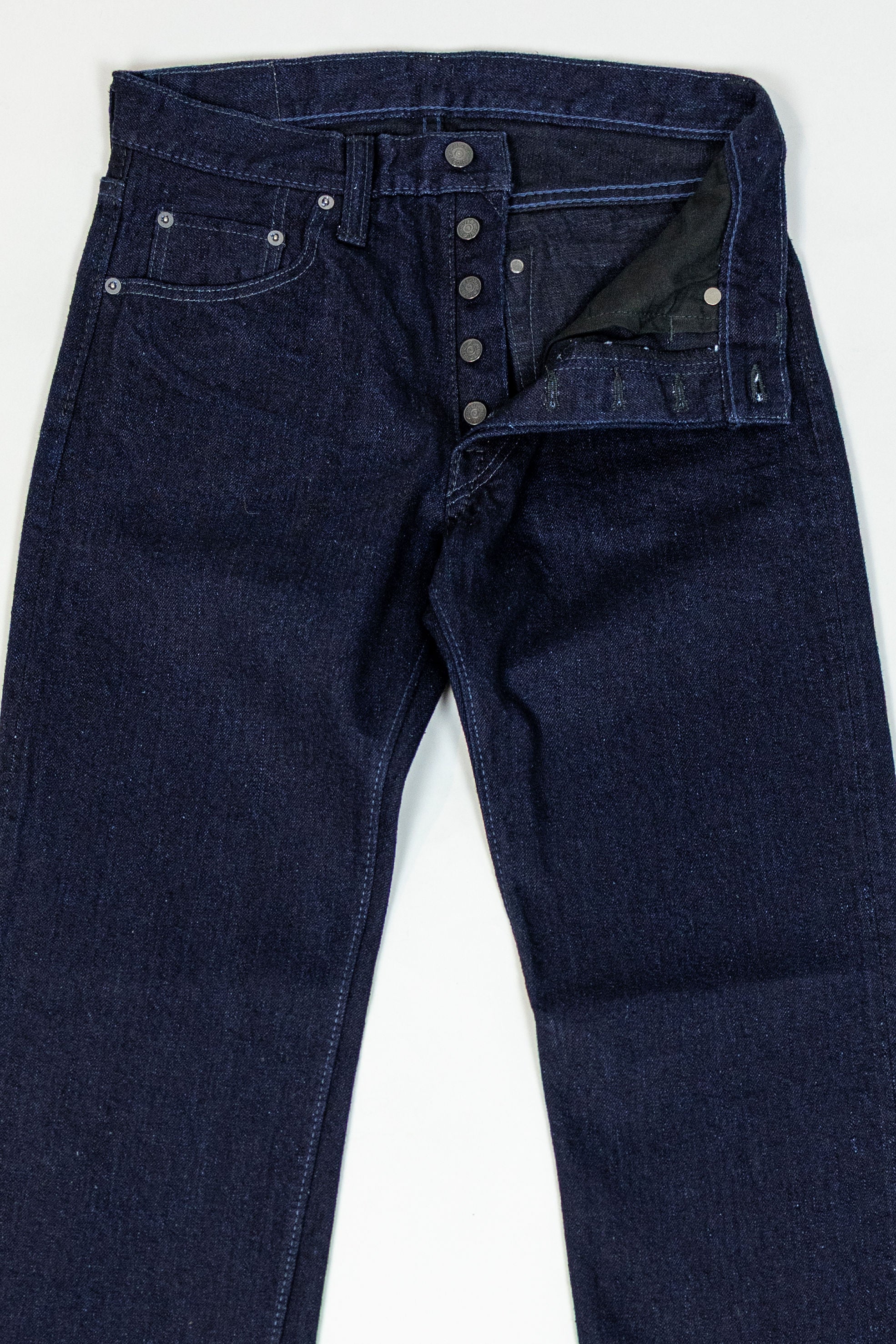 Pure Blue Japan XX-003-IDBK Regular Straight - 14oz Indigo x Black Denim (Rinsed)