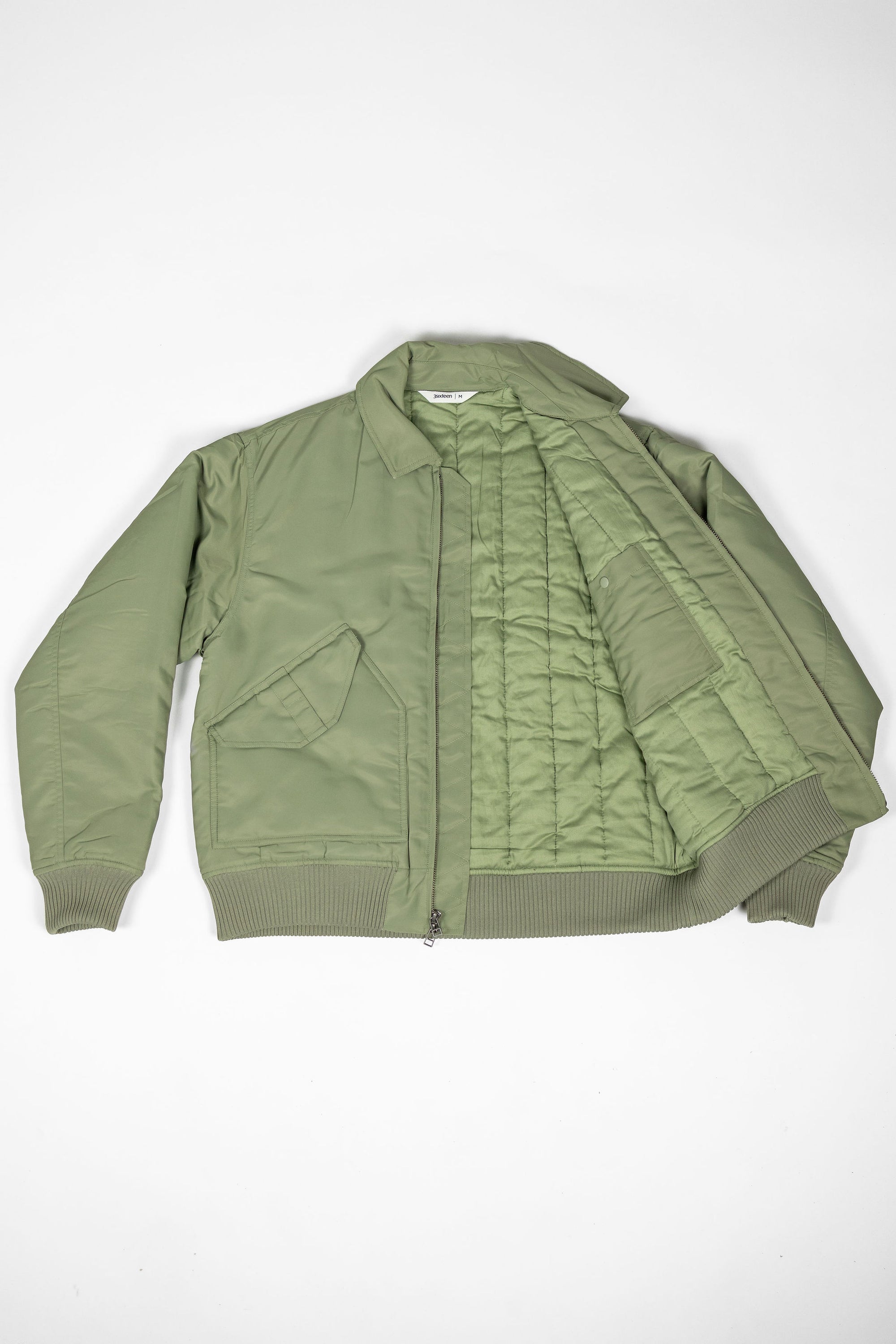 3sixteen CWU Flight Jacket - Sage Aviator Satin