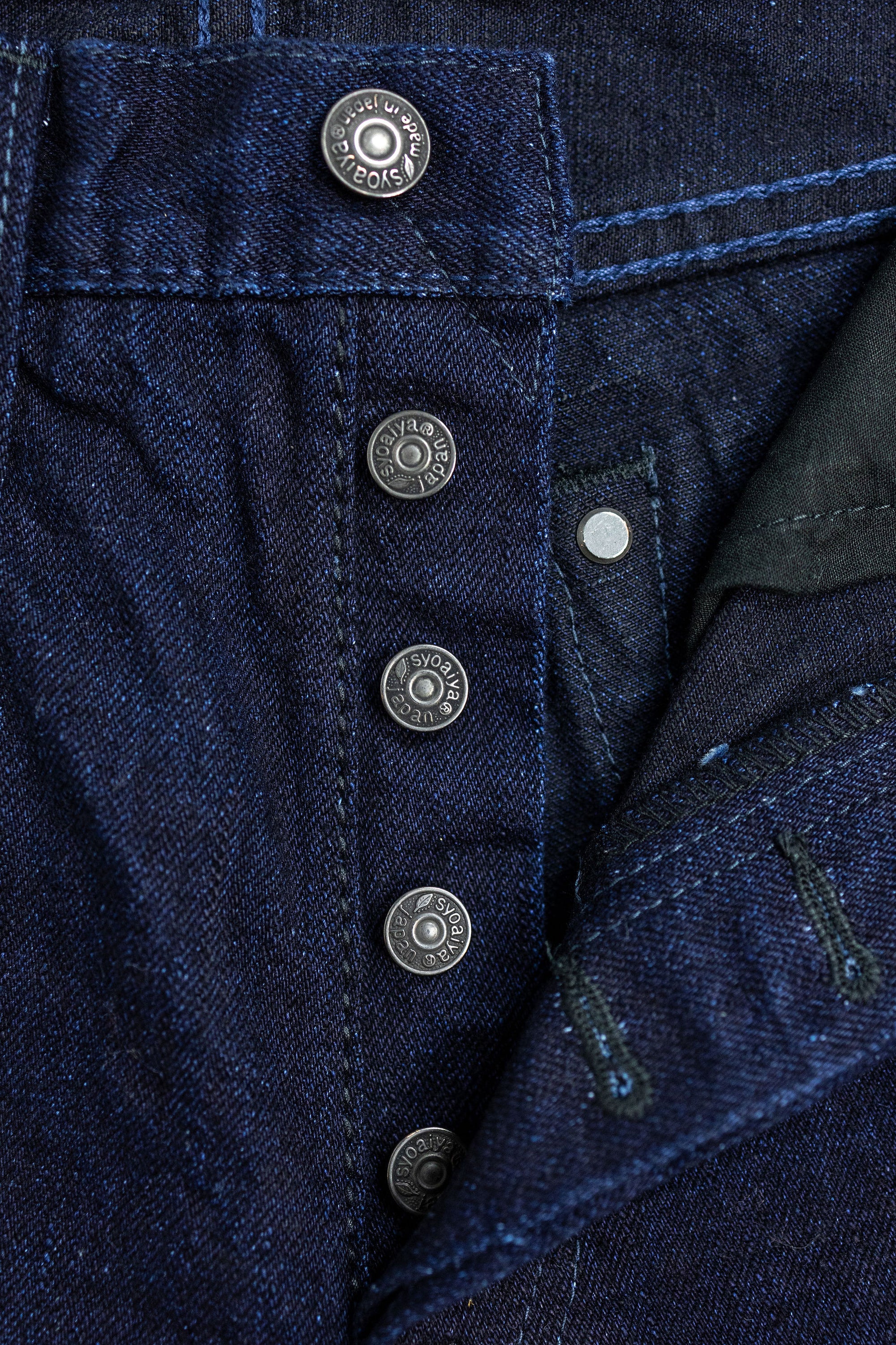 Pure Blue Japan XX-003-IDBK Regular Straight - 14oz Indigo x Black Denim (Rinsed)