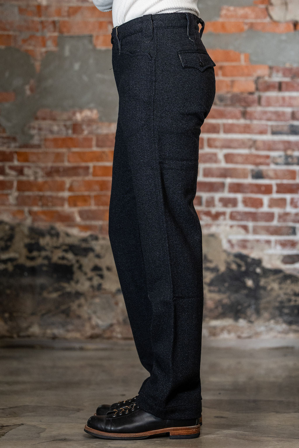 Freenote Cloth Duster Pant - Black Wool