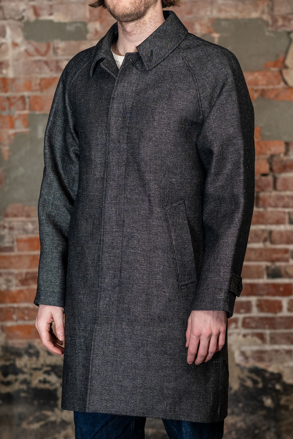 Knickerbocker Hudson Shetland Overcoat - Black Pepper Wool & Linen