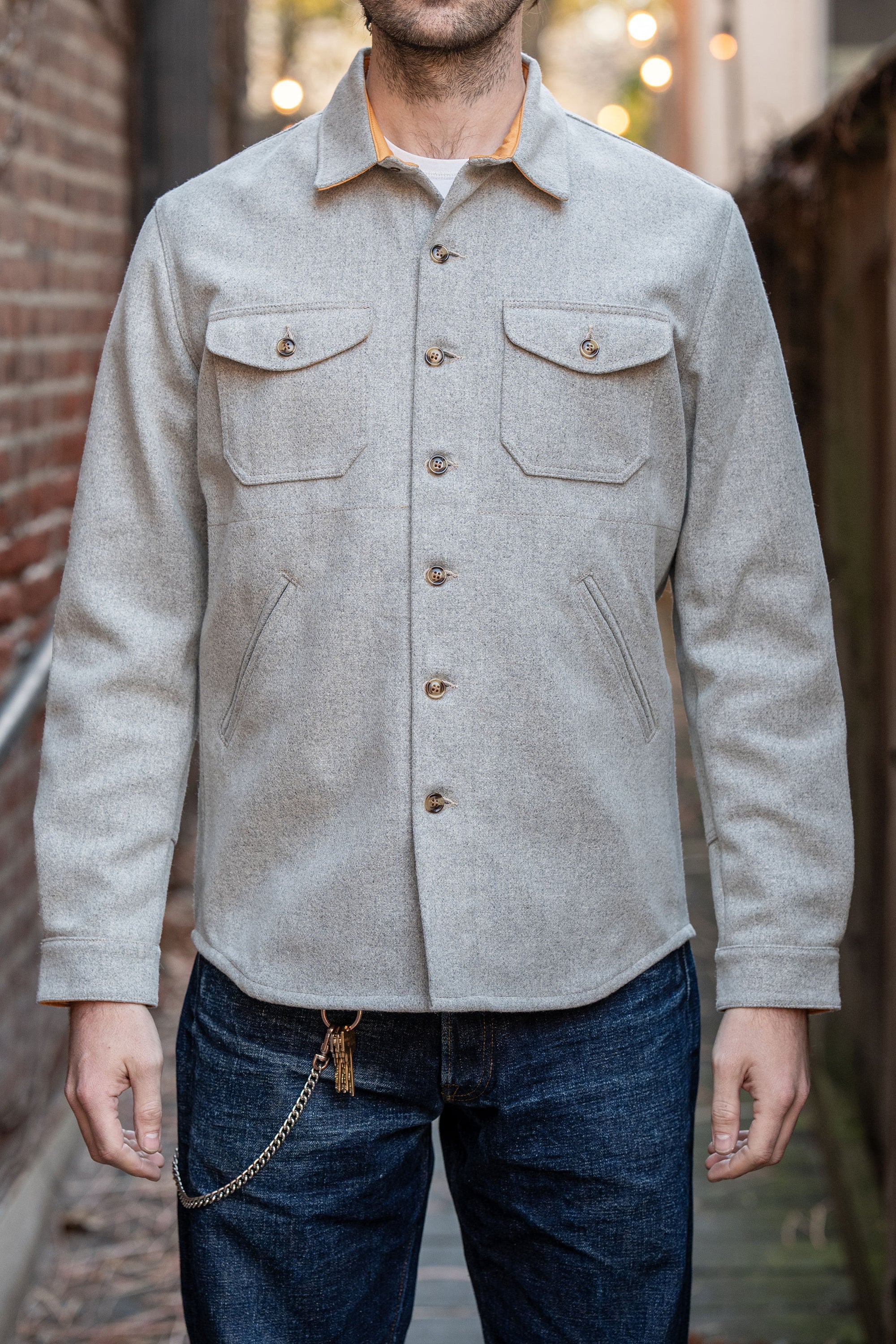 Dehen 1920 Crissman Overshirt - Light Oxford